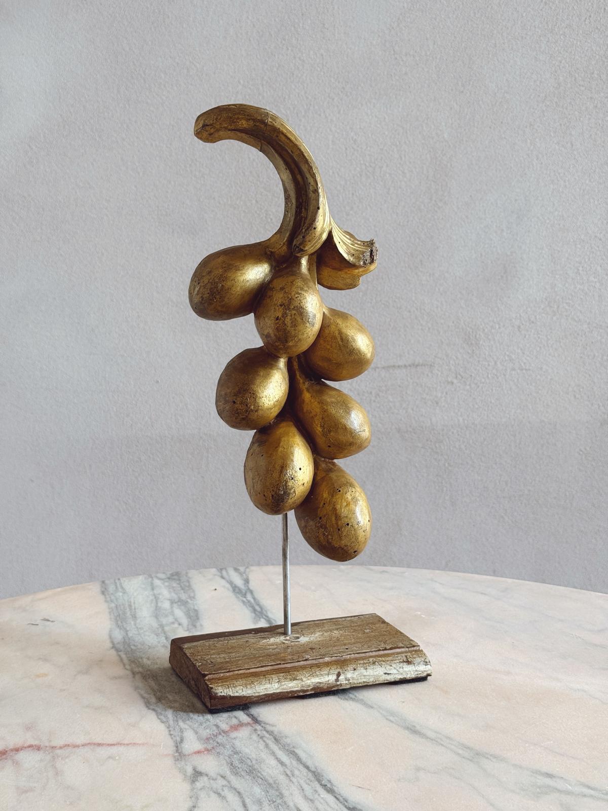 18th Century Gilded Wooden Grapes