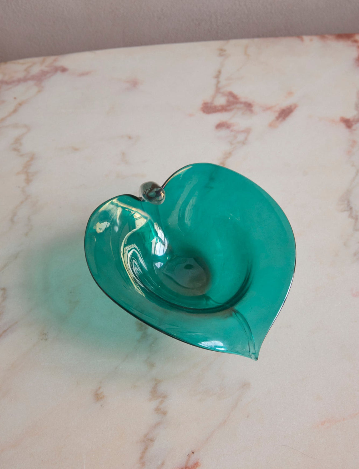 1950s Deep Marine Leaf Set by Alfredo Barbini- Bowl & 6 Cups