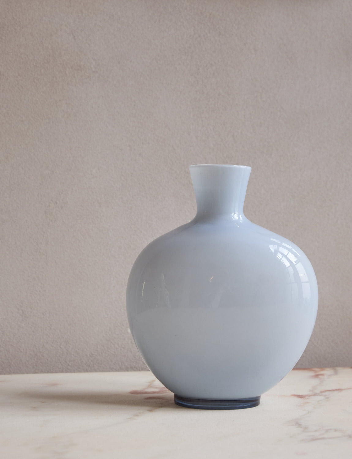 1970s Large Pale Blue Venini Vase