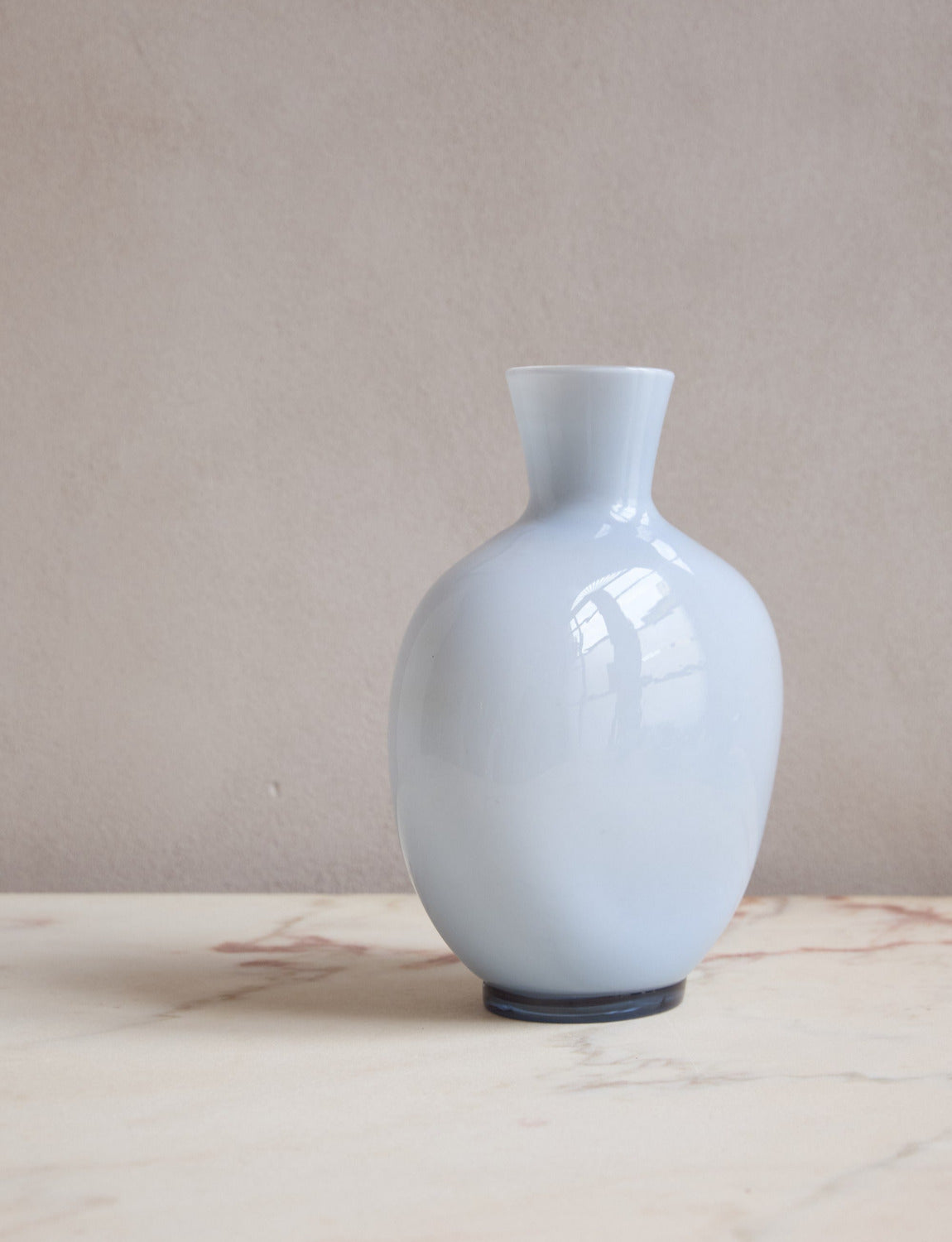1970s Large Pale Blue Venini Vase