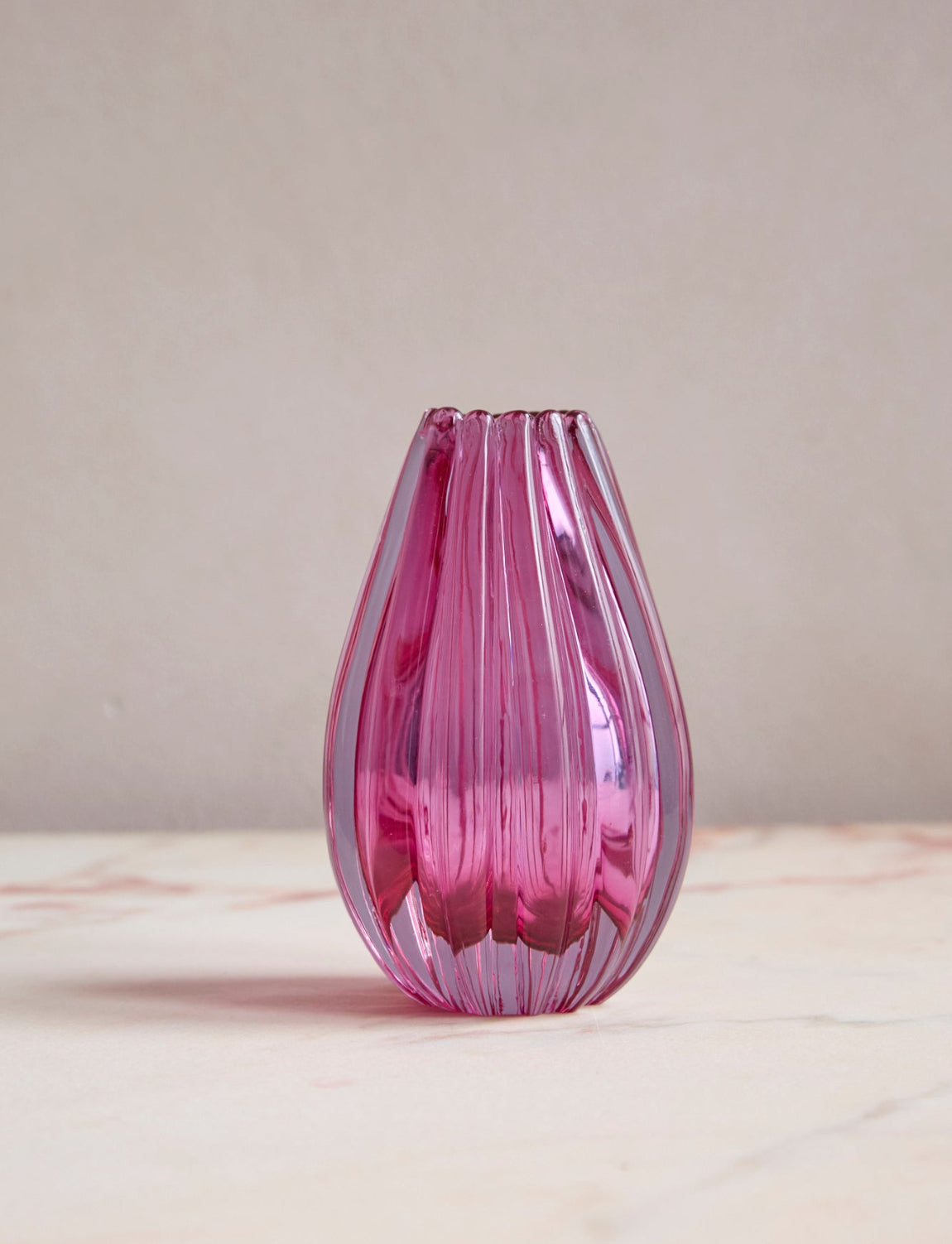 1960s Seguso Vetri D'Arte Deep Pink Vase
