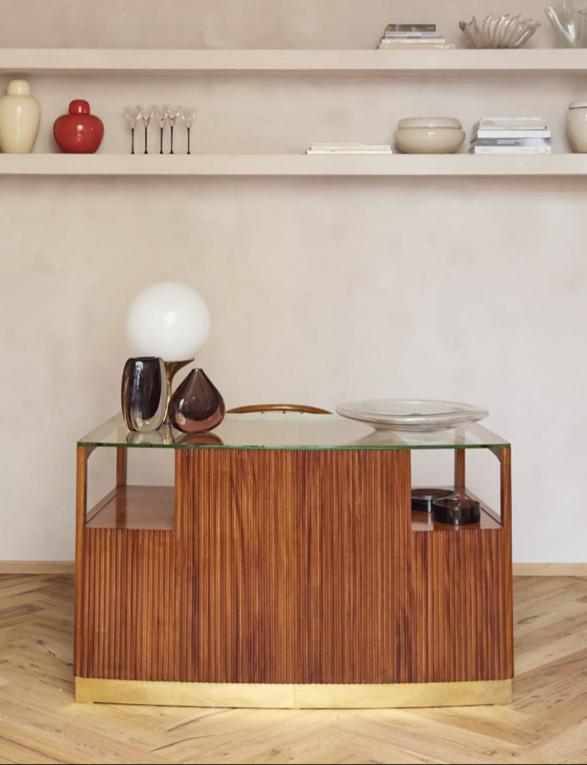 1950s Curved Rosewood Paolo Buffa Desk