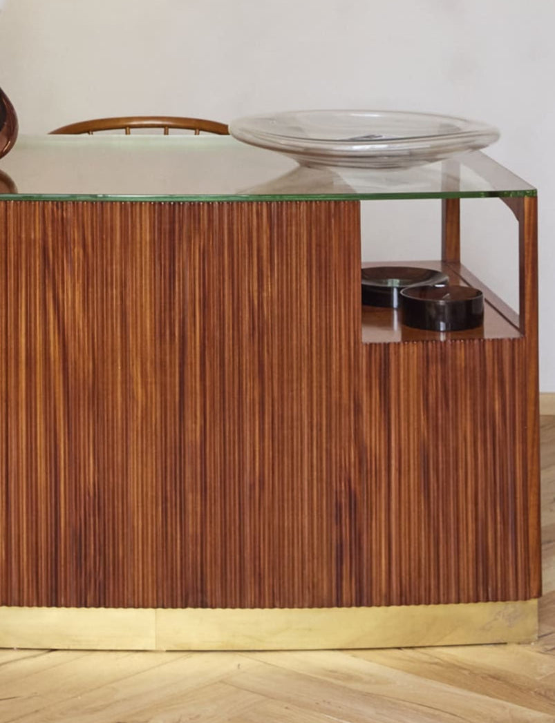 1950s Curved Rosewood Paolo Buffa Desk