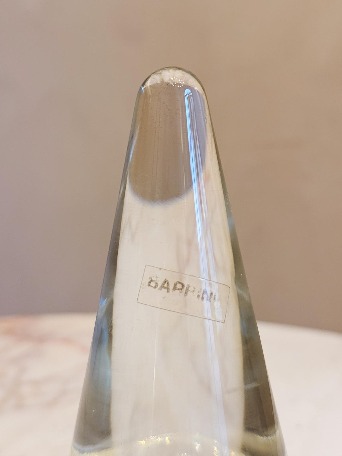 1970s Barbini Murano Glass Conical Ornament