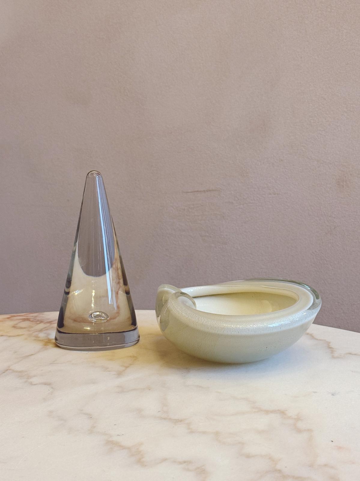 1970s Barbini Murano Glass Conical Ornament