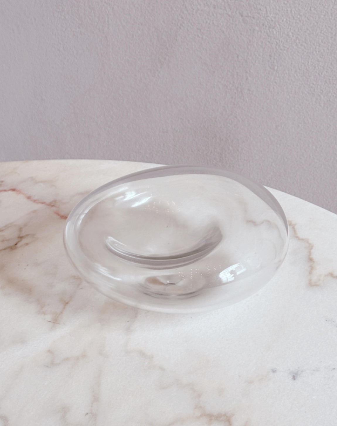 1970s Organic Signed Alfredo Barbini Murano Glass Bowl