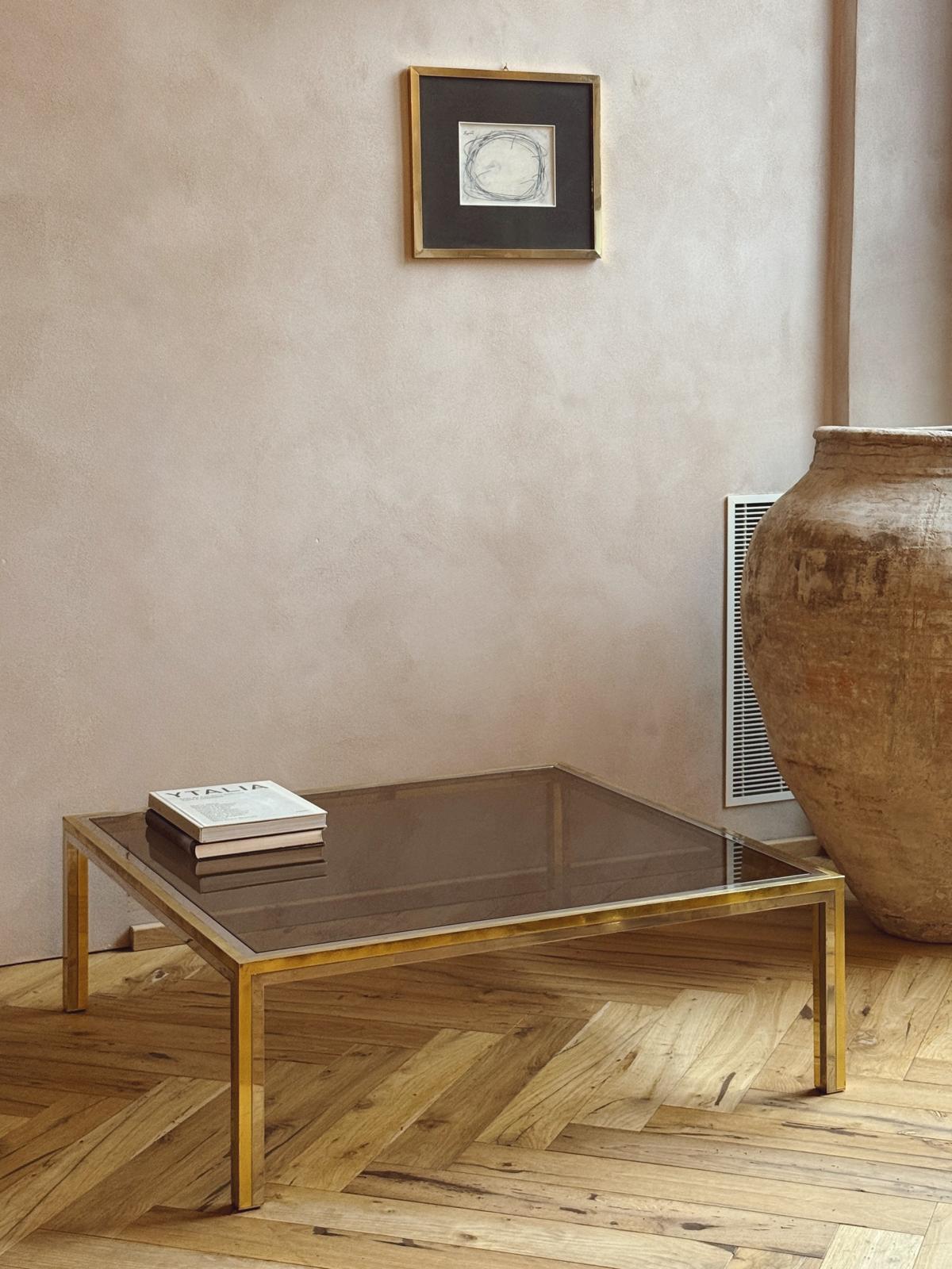 1970s Large Square Romeo Rega Coffee Table