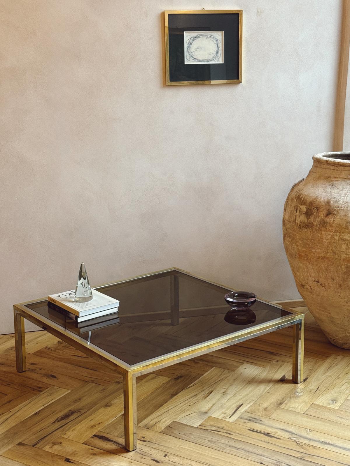 1970s Large Square Romeo Rega Coffee Table