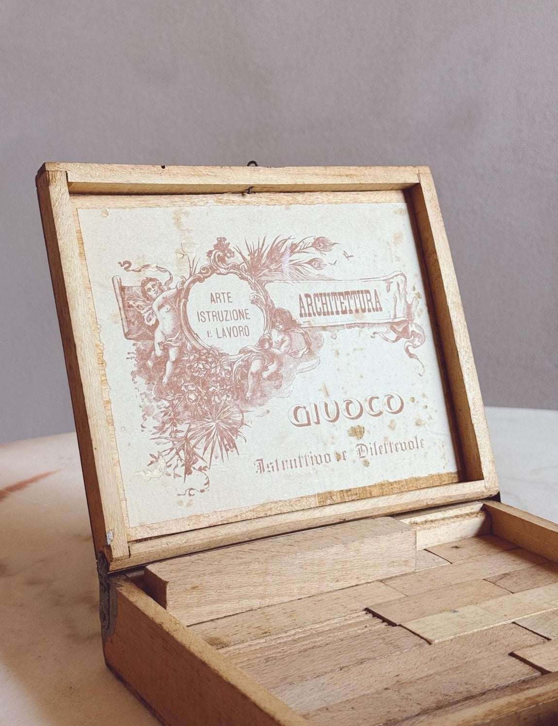 1940s Wooden 'Architettura' Architects Game