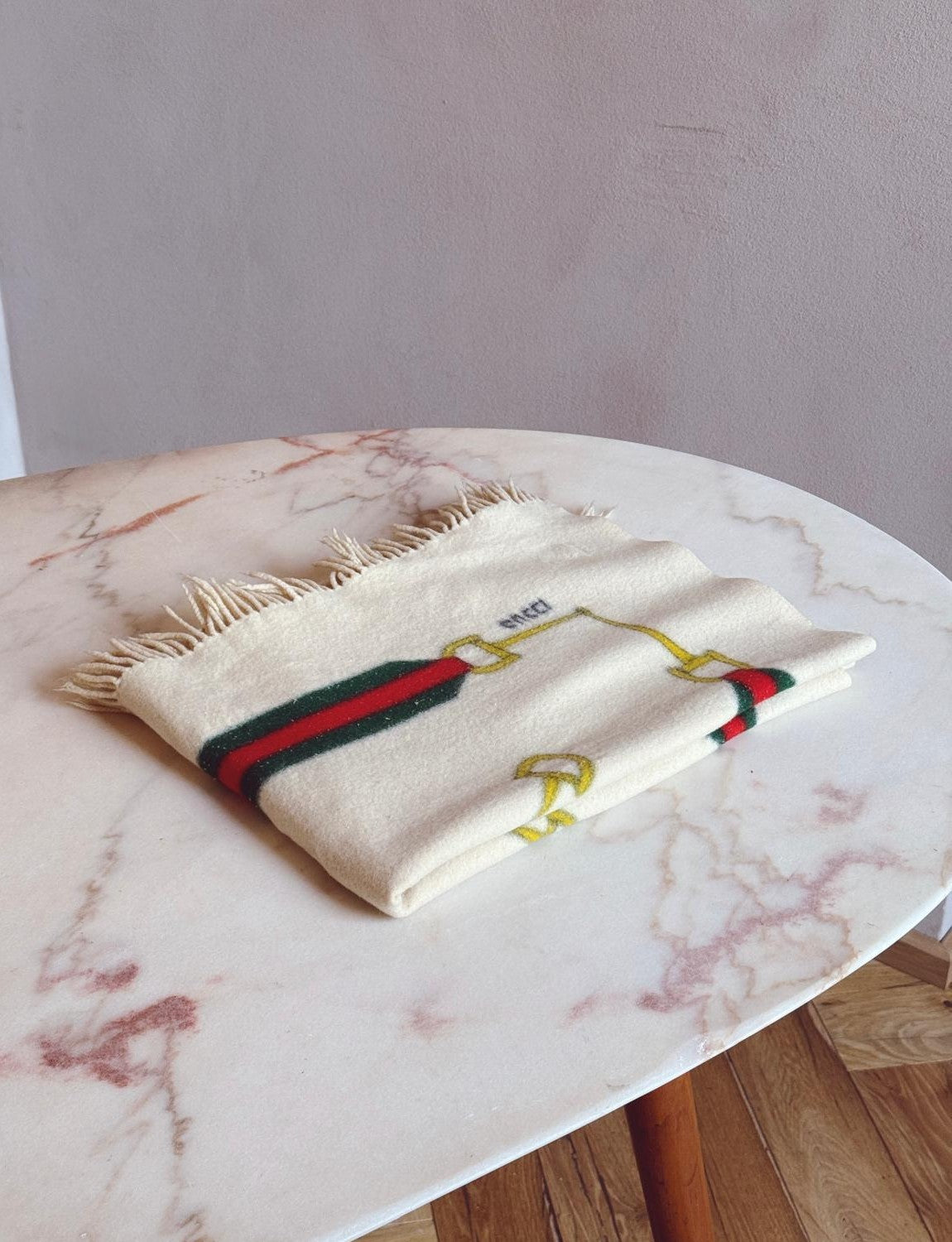 1970s Cream Gucci Blanket