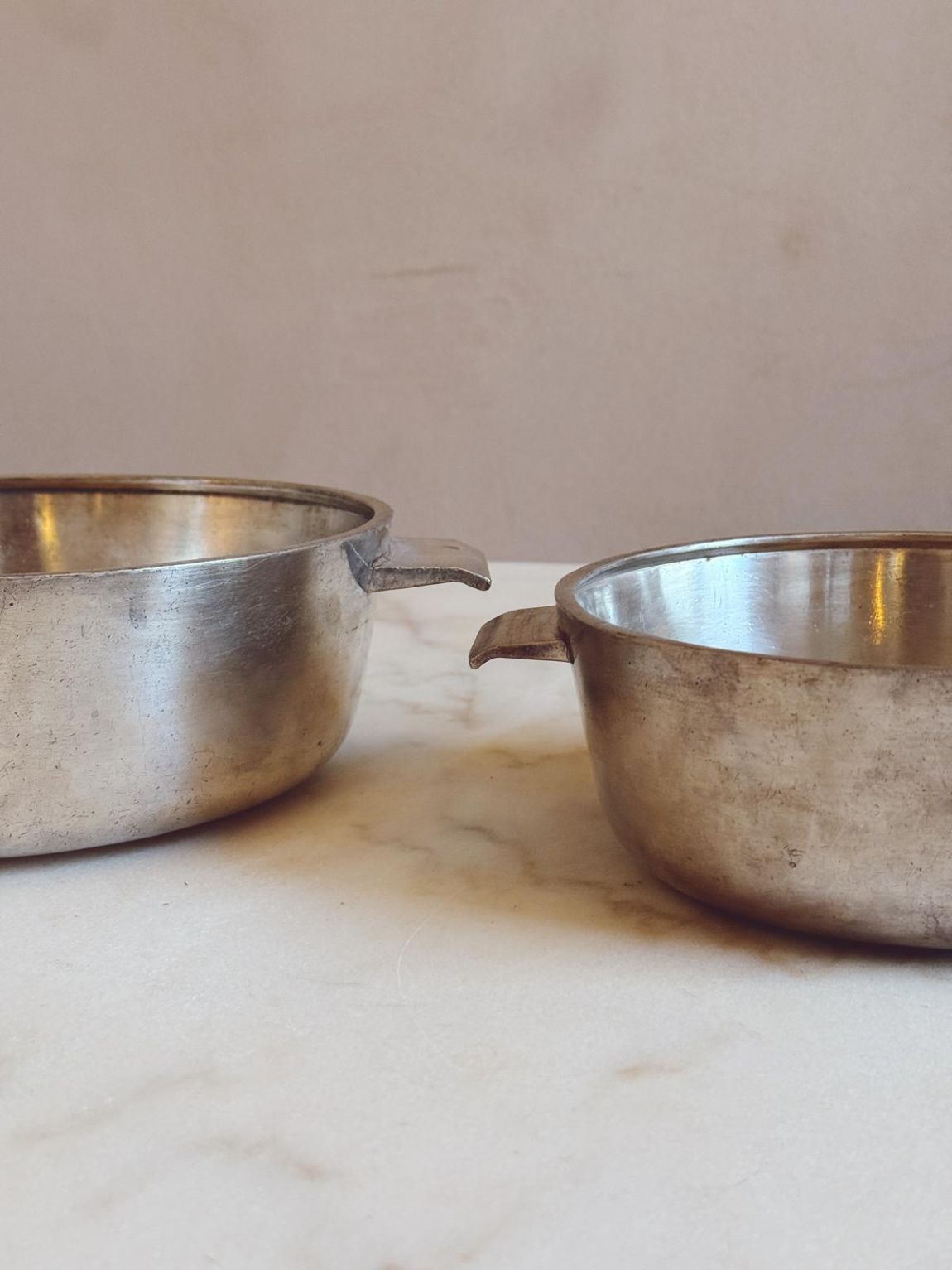 Pair of 1969 Gio Ponti for Broggi, Italia Silver Metal Bowls