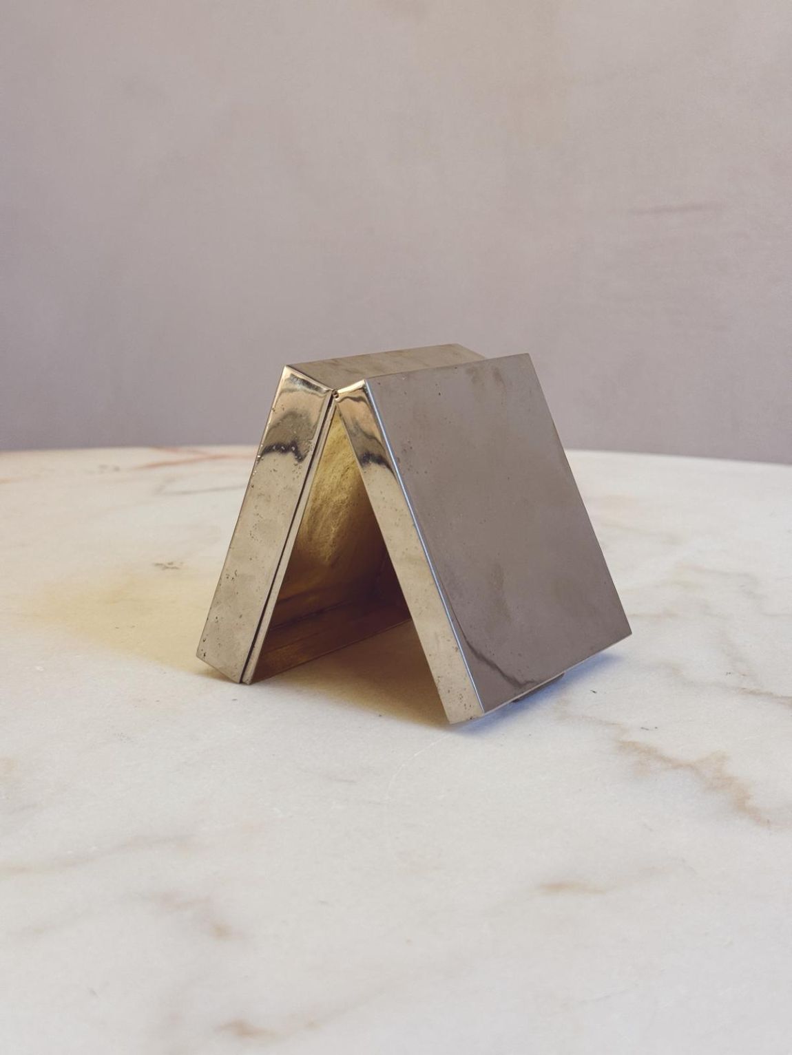 1970s Silver Metal desk box