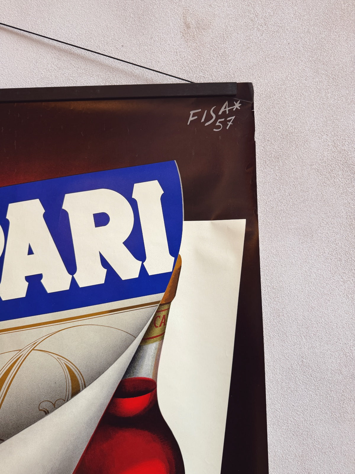 1957 Bitter Campari Original Lithograph Poster by Carlo Fisanotti