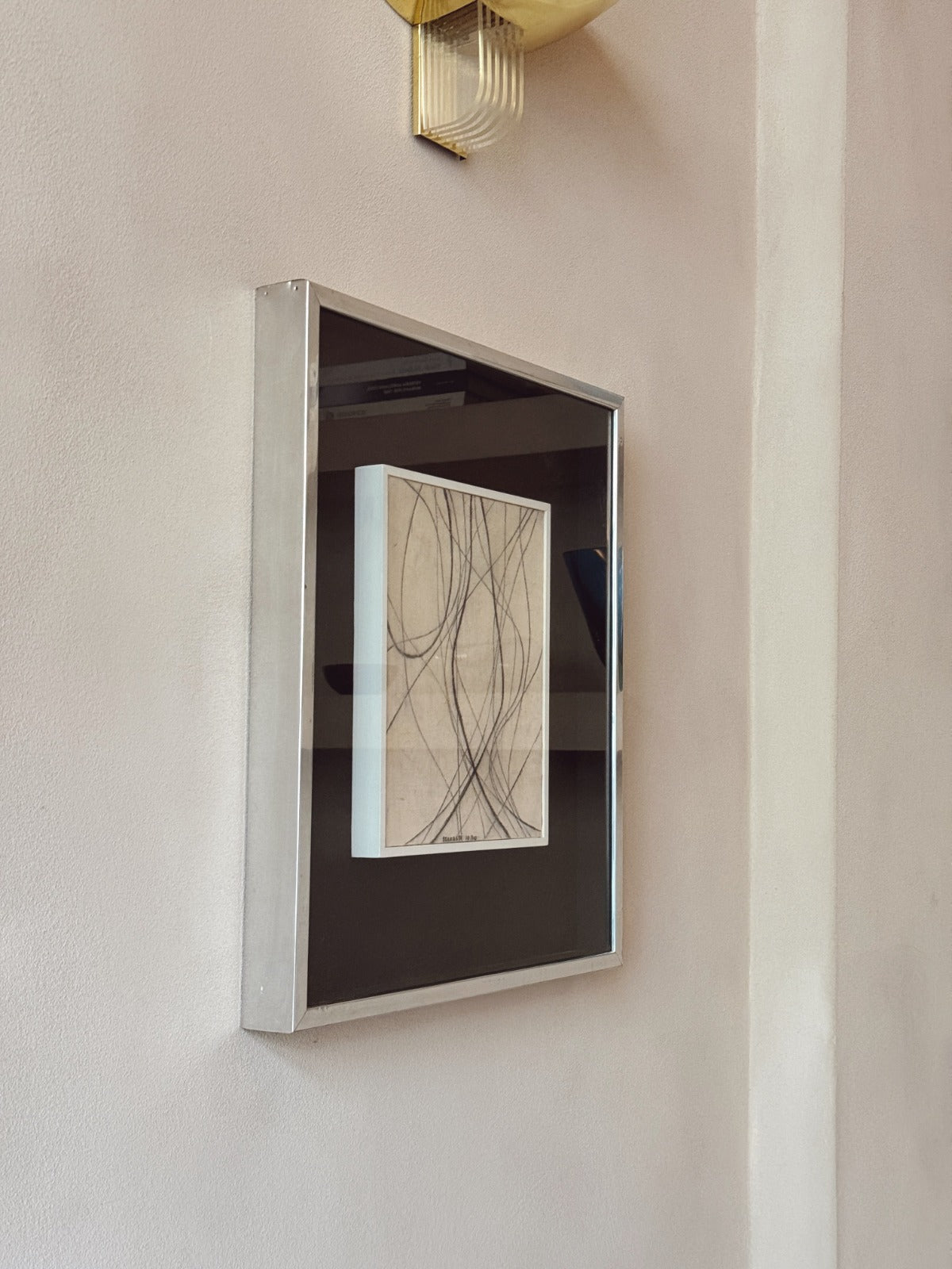 1970s Signed Line Abstract by L. Sgabarti