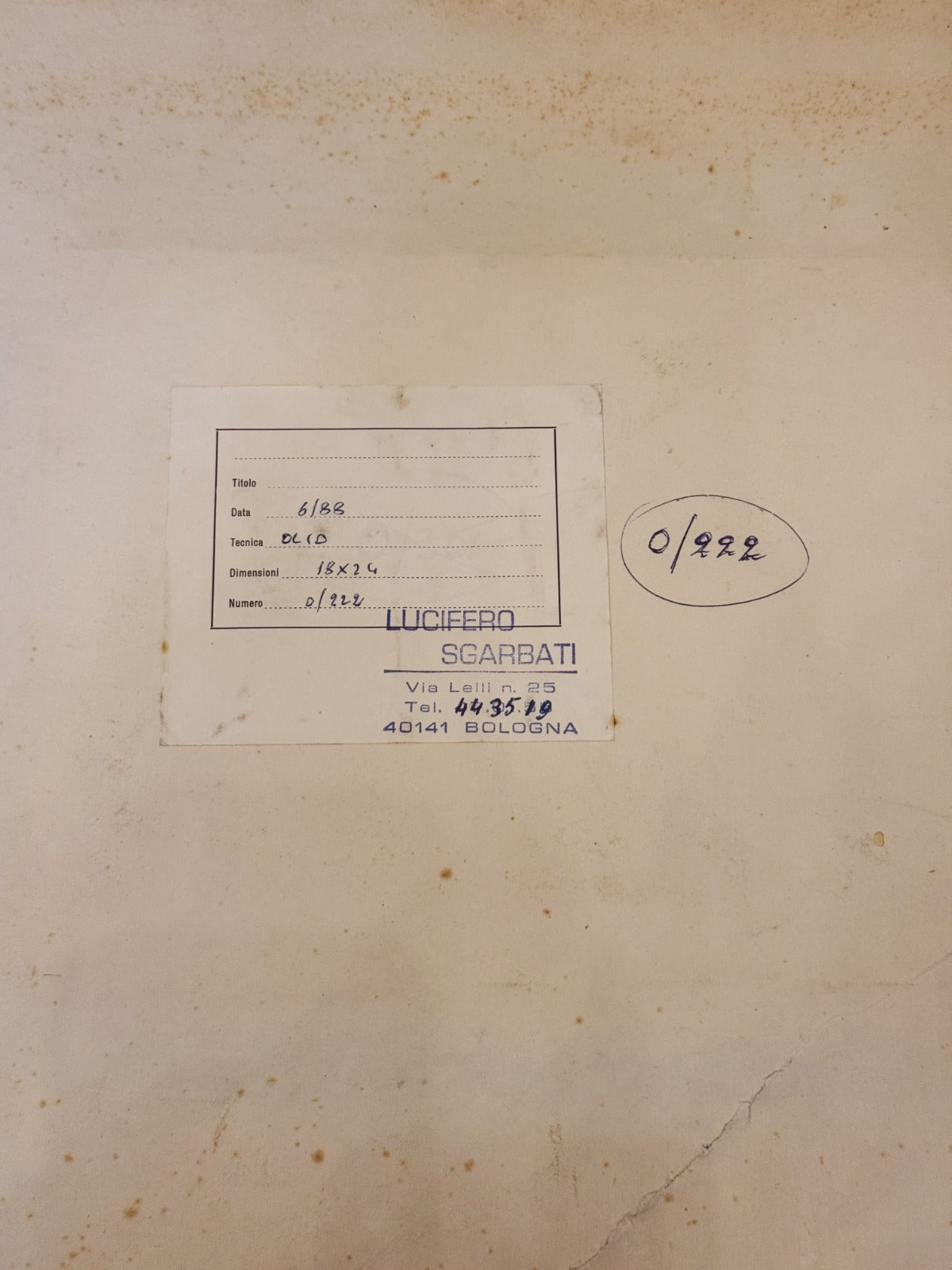 1970s Signed Sgabarti Circle Abstract