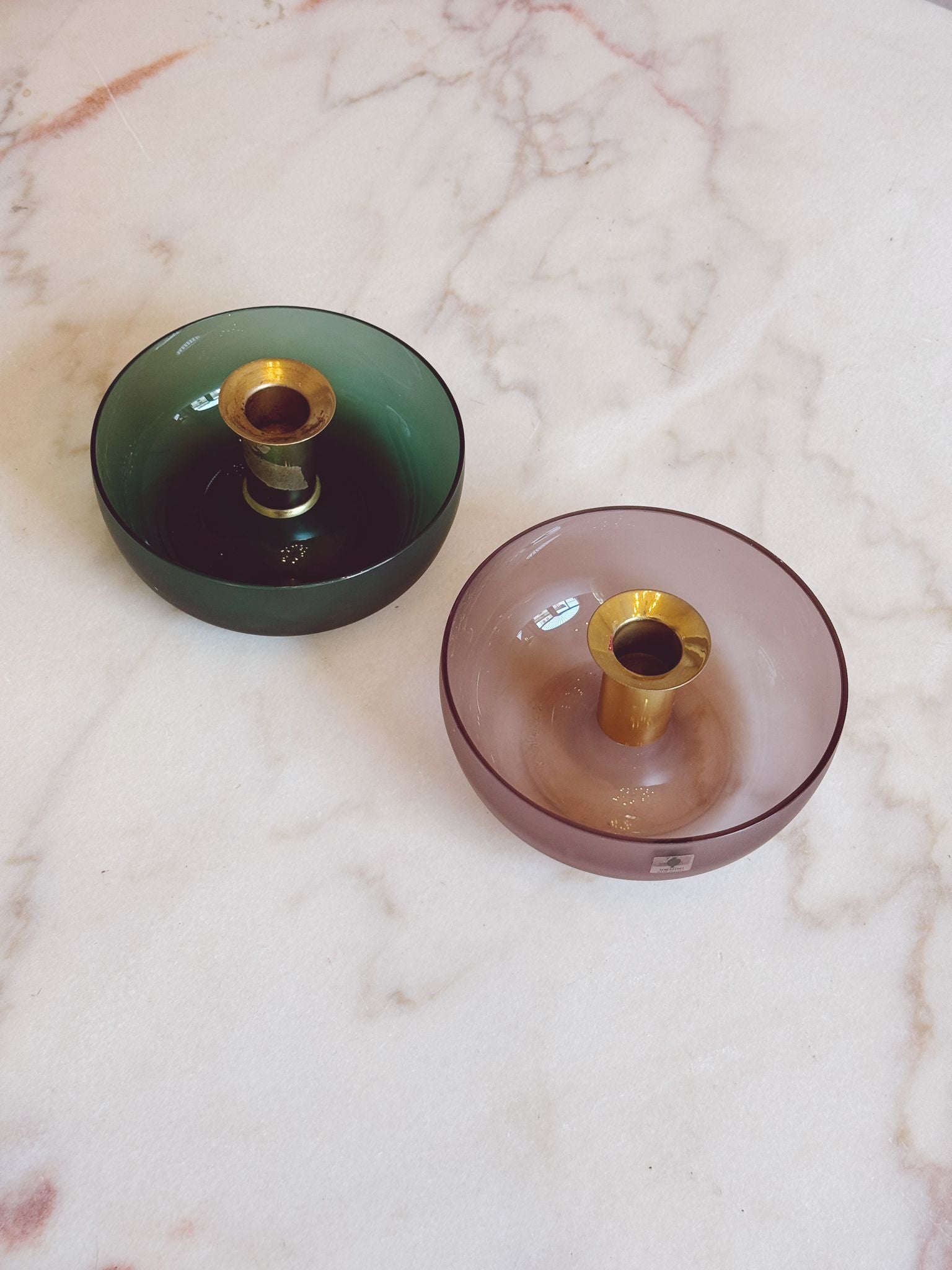 1970s Pair of Murano Glass Candlesticks, Venini