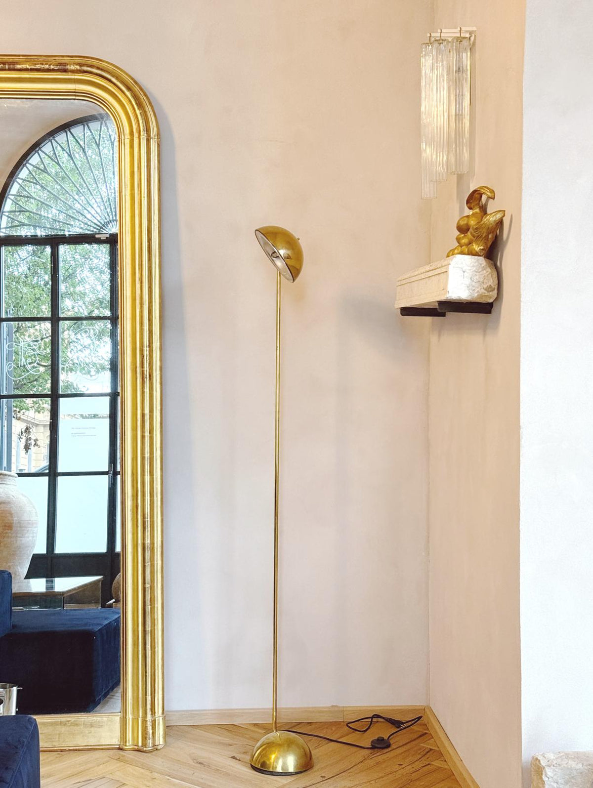 1970s Tronconi Milano 'Bikini' Brass Floor Lamp