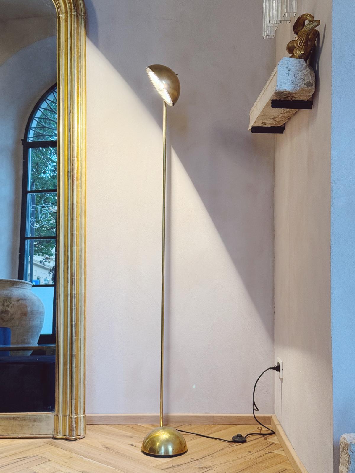 1970s Tronconi Milano 'Bikini' Brass Floor Lamp