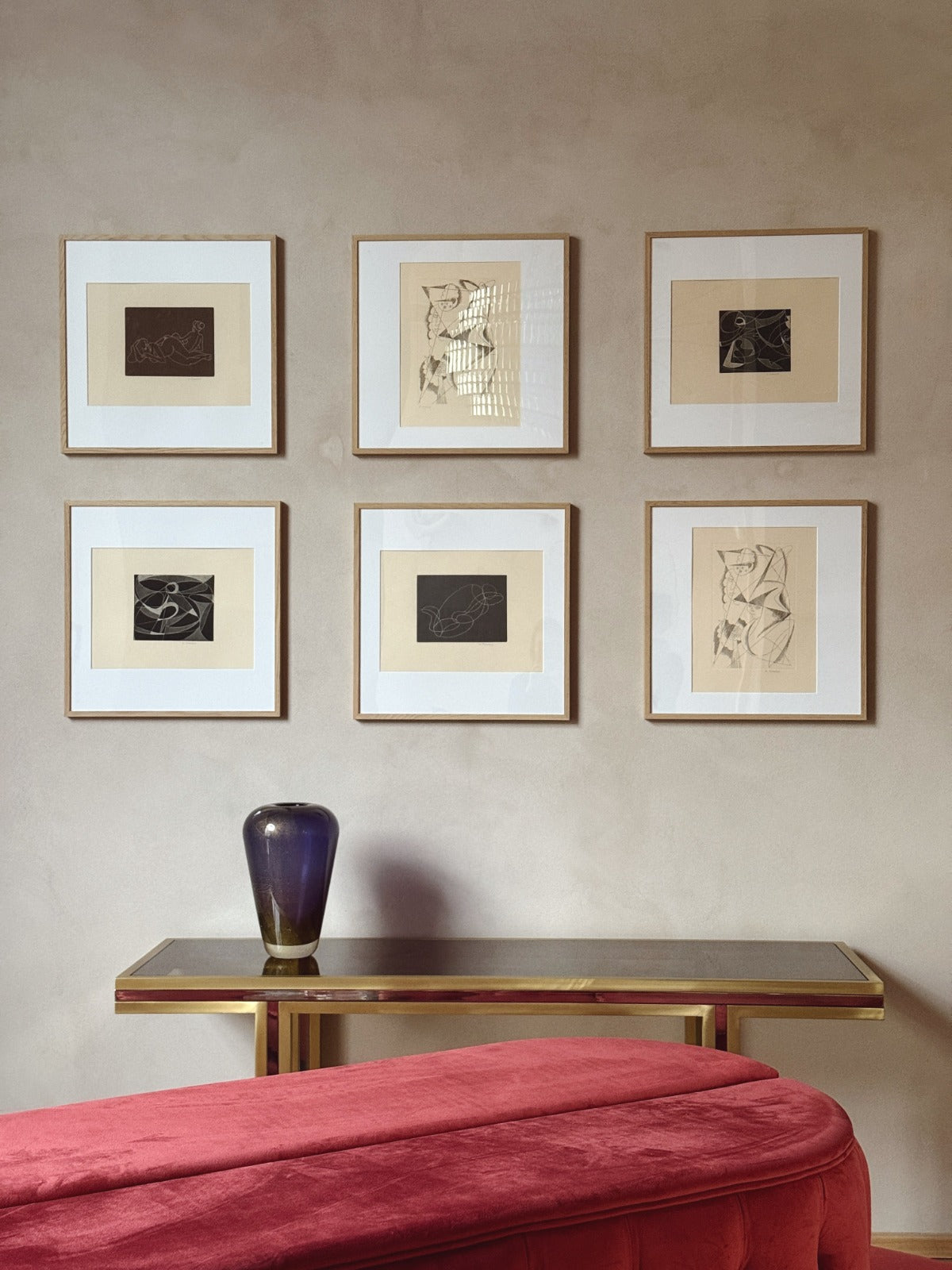 Black on White, Female Abstract, Lithograph, 1976 A. Romano, 2 available