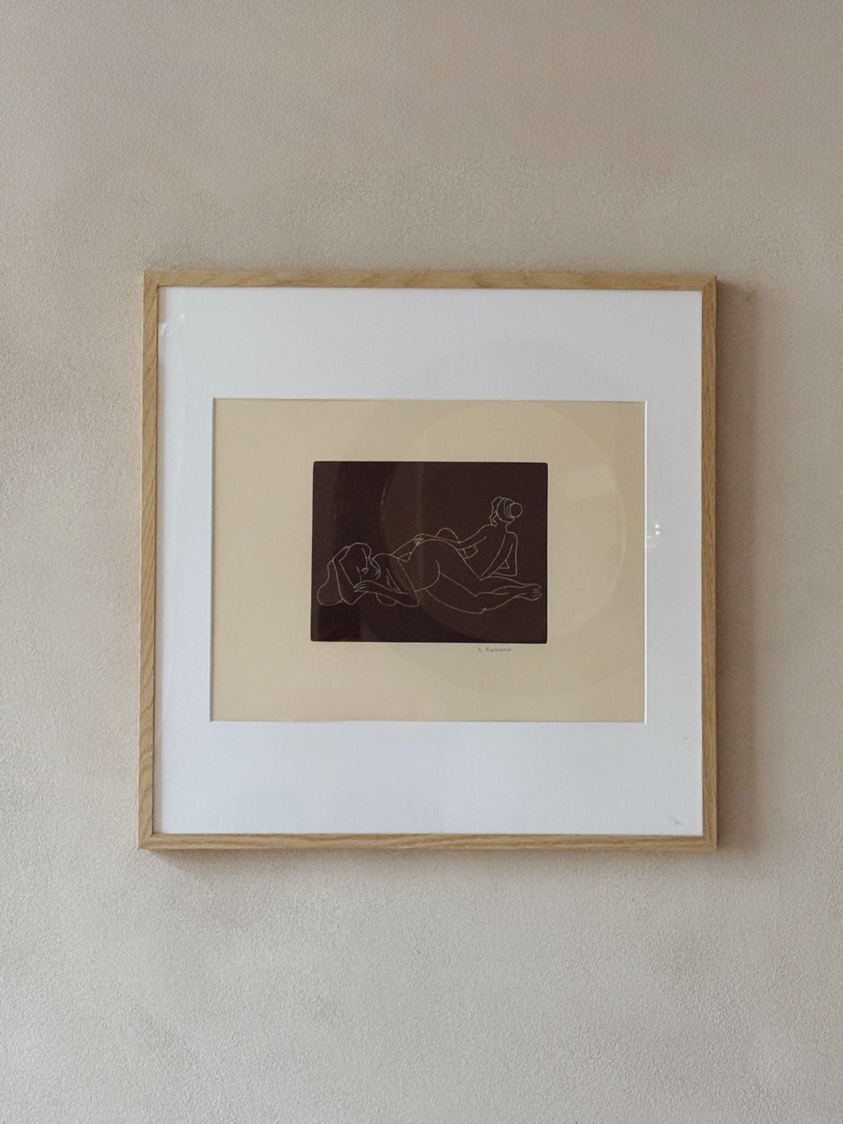 White on black, Nudes, Lithograph, 1976 A. Romano, 2 available