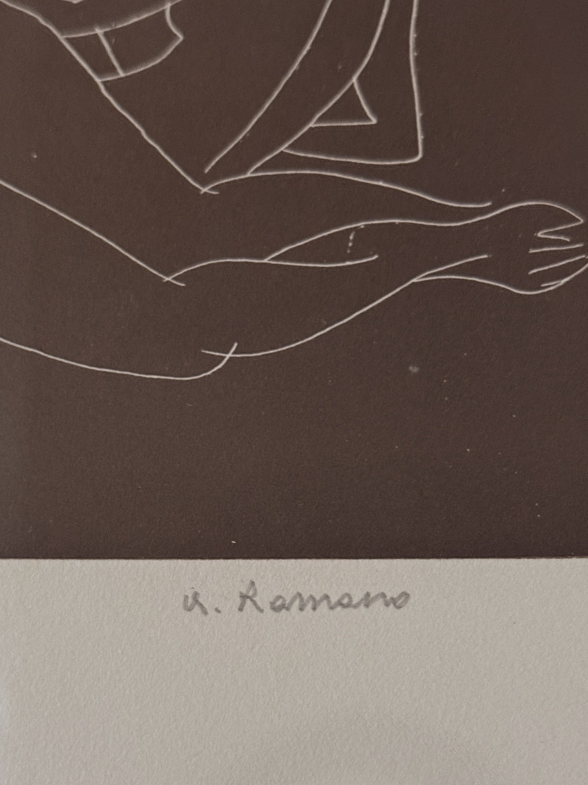 White on black, Nudes, Lithograph, 1976 A. Romano, 2 available