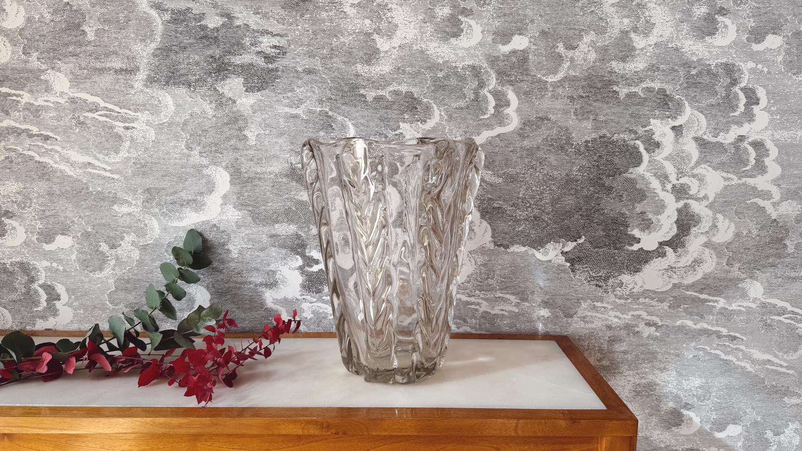 1950s Extra Large Plaited Venini Vase