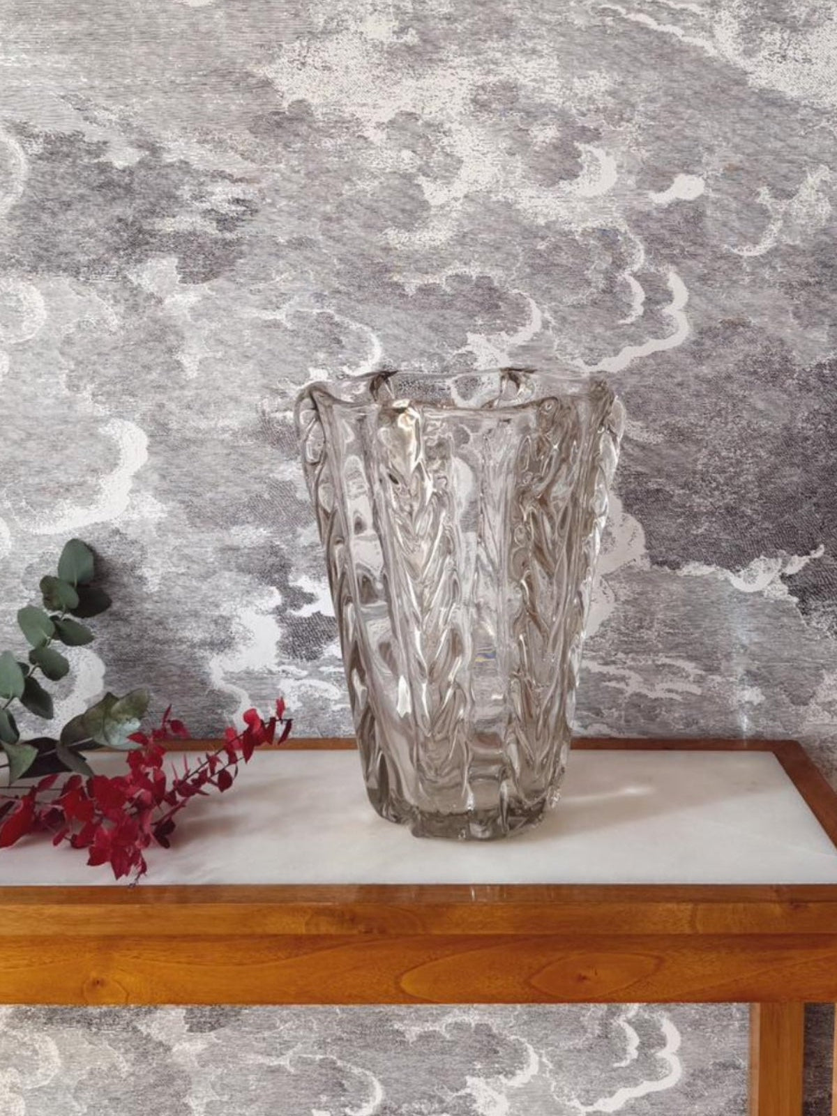 1950s Extra Large Plaited Venini Vase