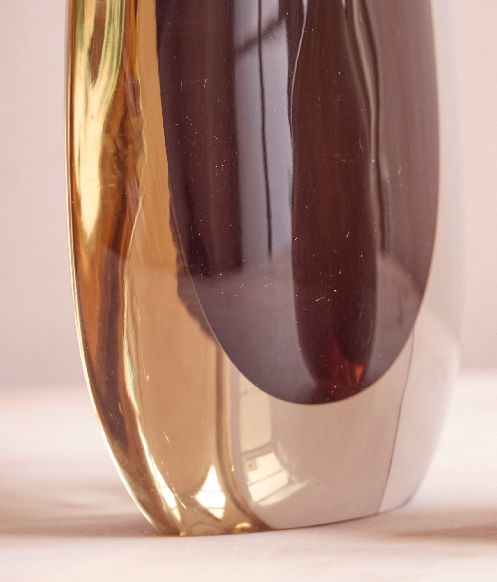 Black Sommerso Vase, Cenedese , 1960 Venice