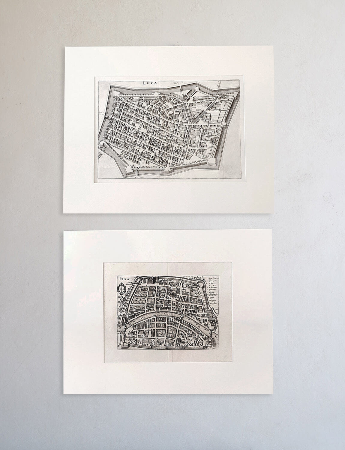 Original Parchment Map of the city of Pisa dated 1640