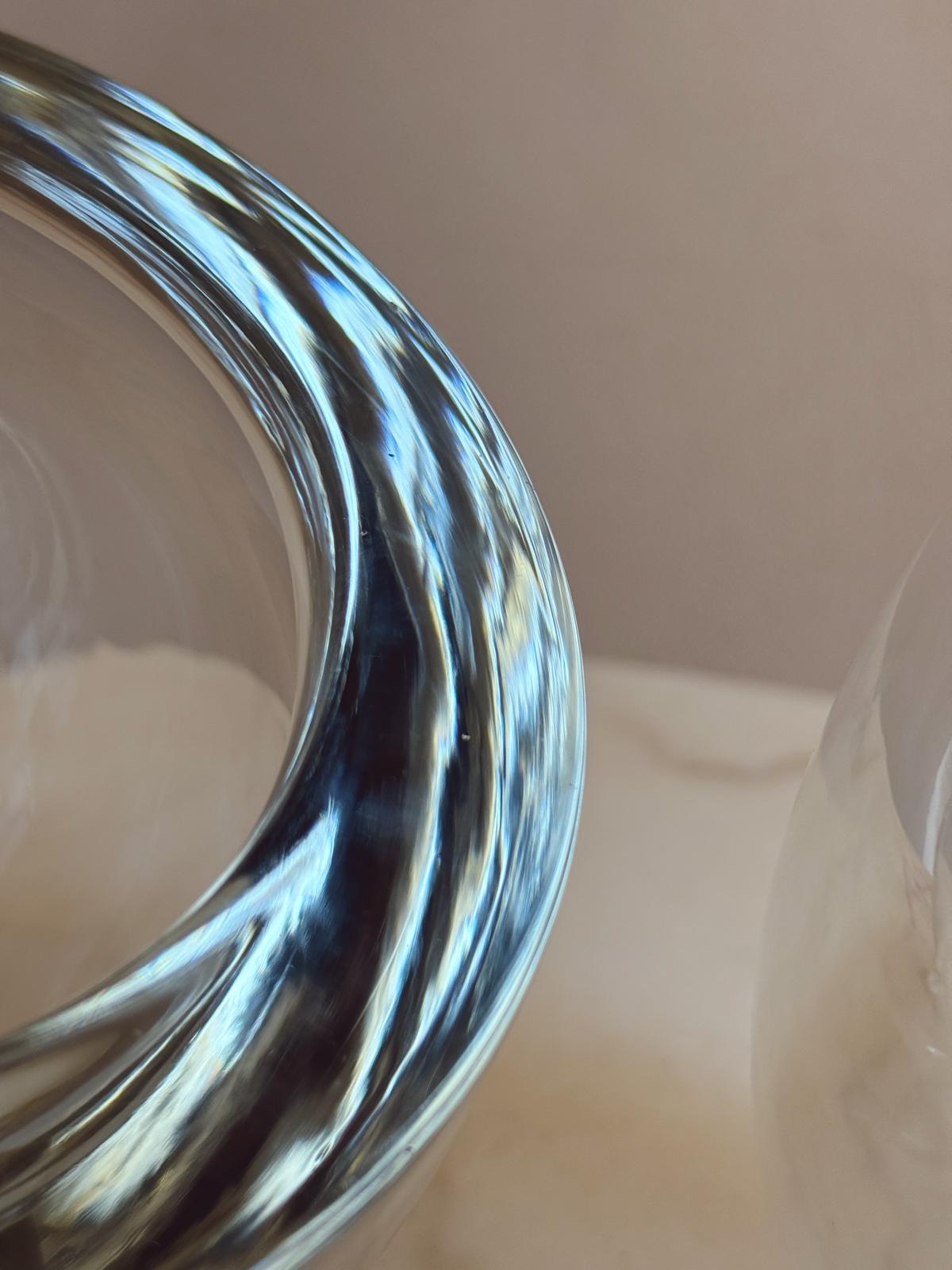 Pair of 1960s Signed Alfredo Barbini Murano Glass Bowls