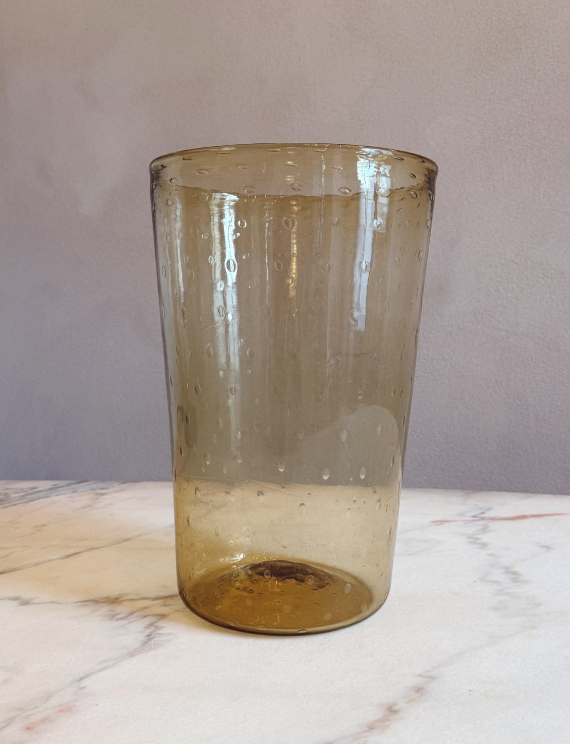 1920s Vittorio Zecchin Pale Yellow Very Tall Hand-blown Murano Vase