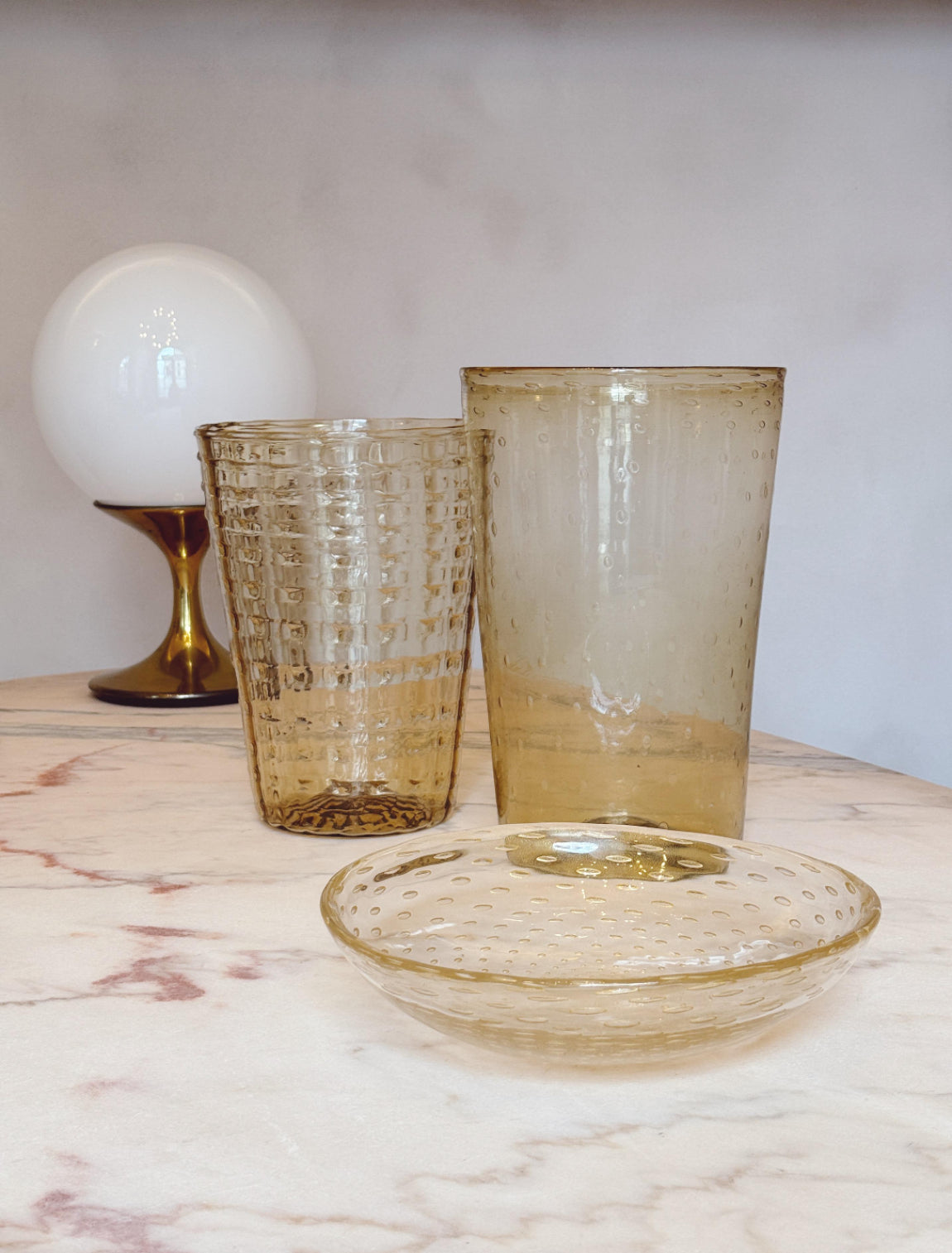 1920s Vittorio Zecchin Pale Yellow Very Tall Hand-blown Murano Vase