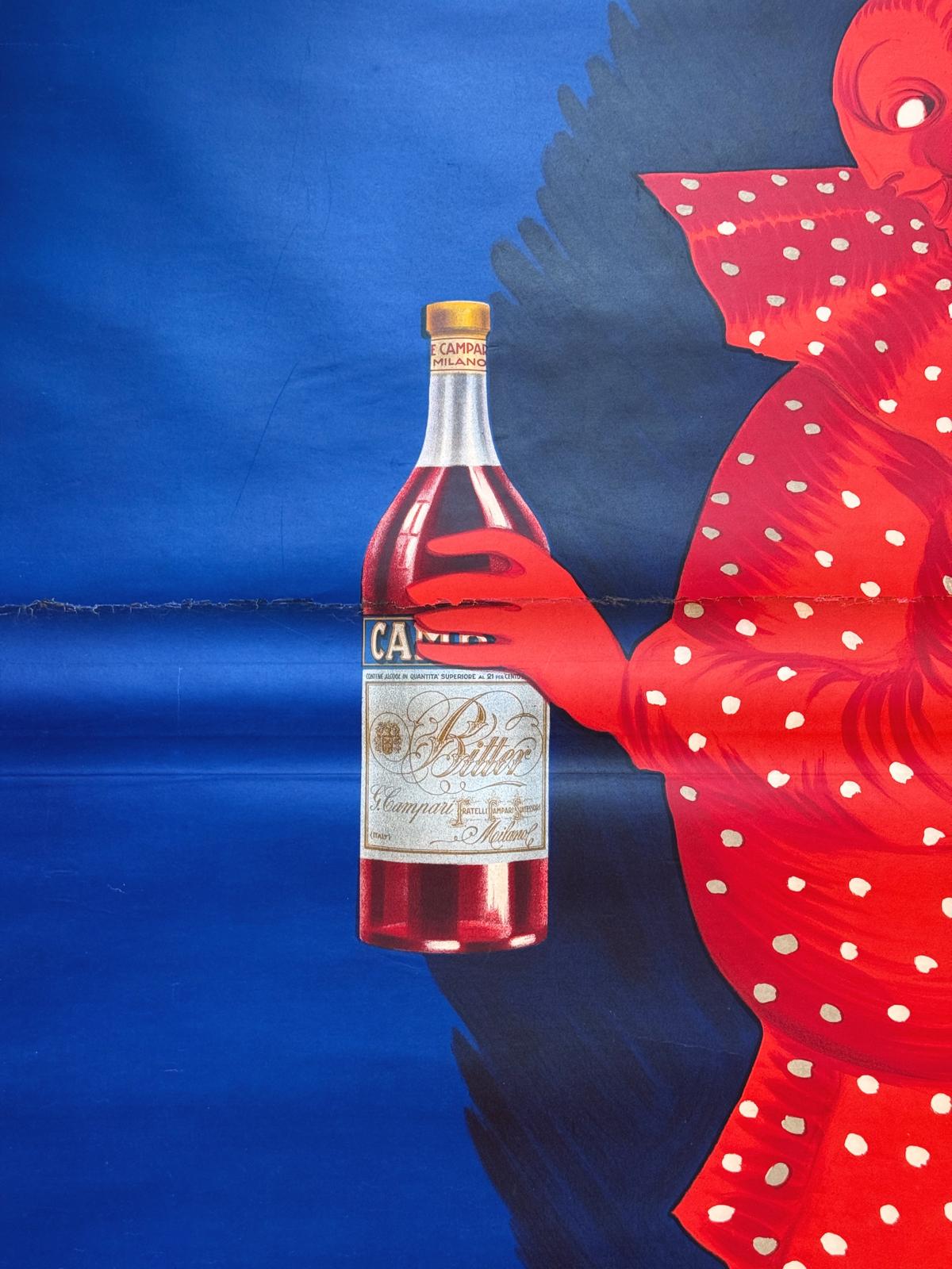 Monumental Leonetto Cappiello 'Campari' Lithogaph, 1921. Printed by Les Nouvelles Cappiello - Parigi