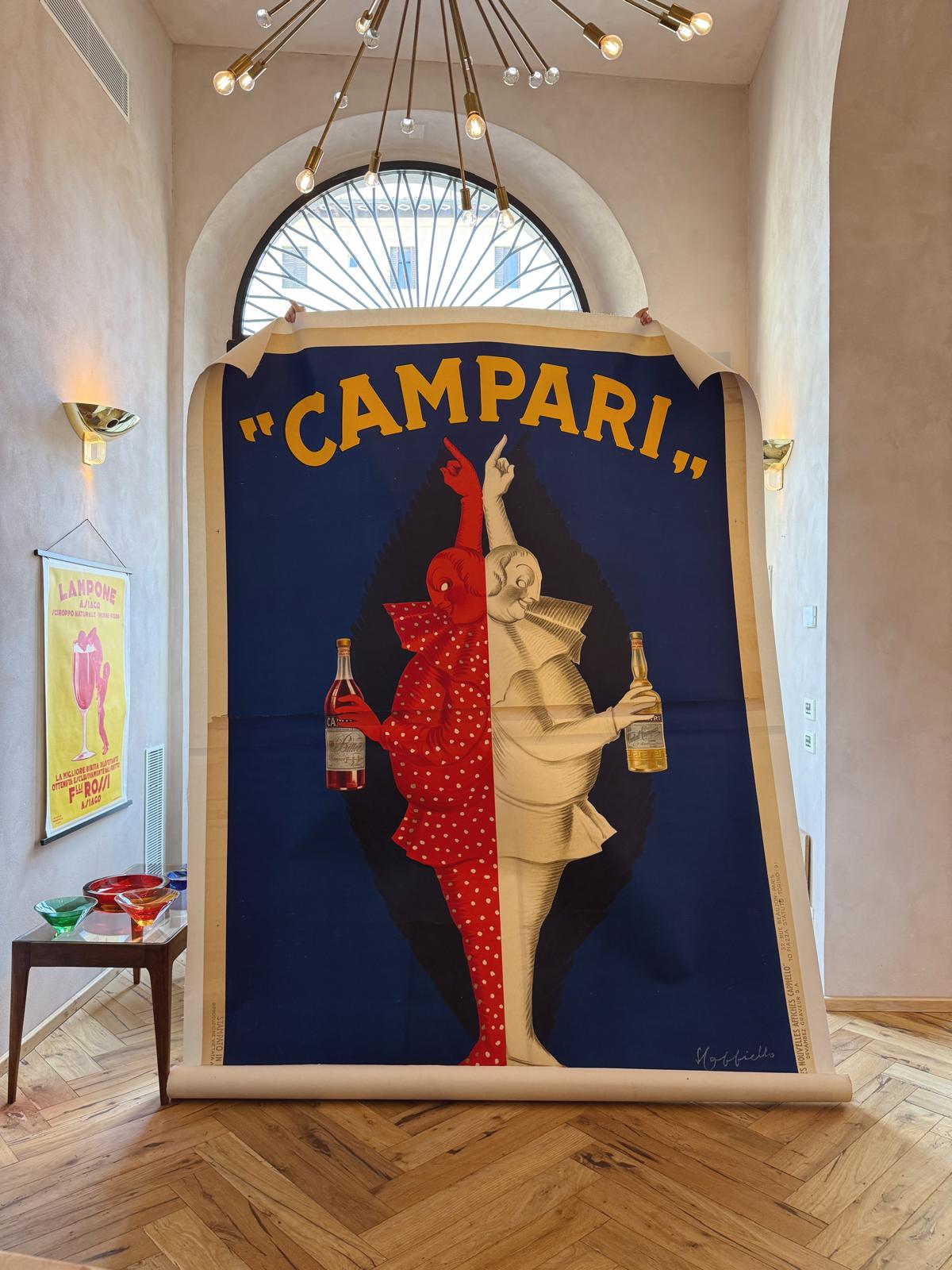 Monumental Leonetto Cappiello 'Campari' Lithogaph, 1921. Printed by Les Nouvelles Cappiello - Parigi