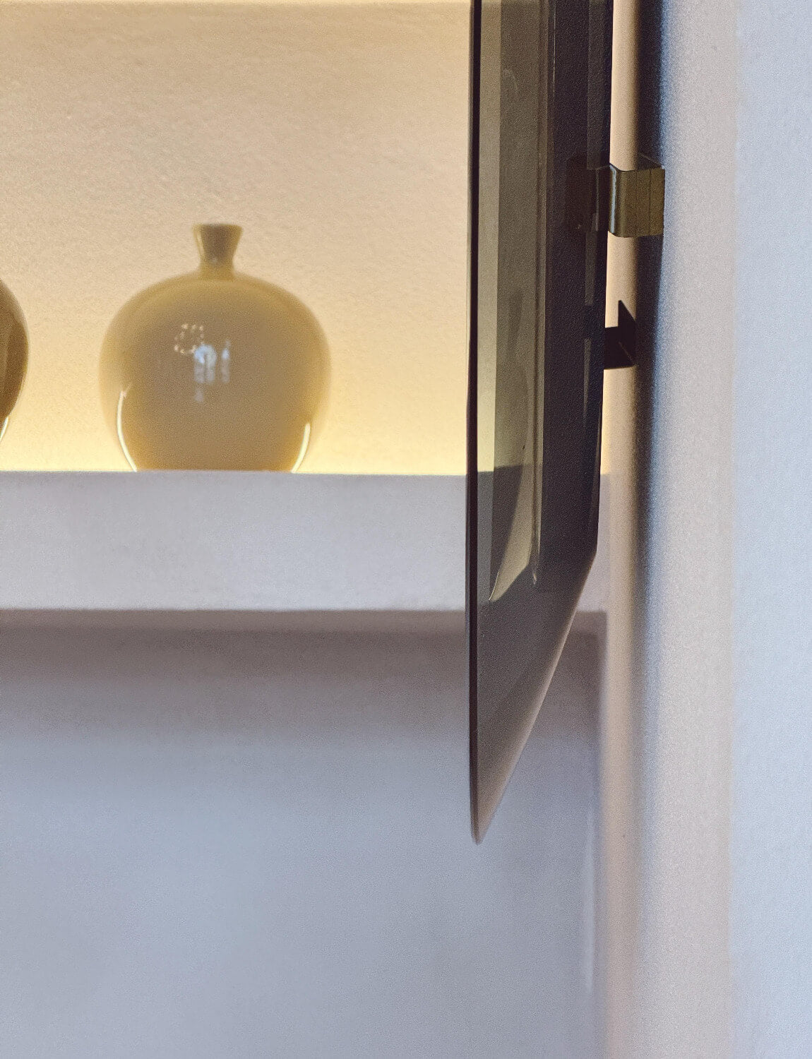 1960s Max Ingrand for Fontana Arte Grey Glass Mirror