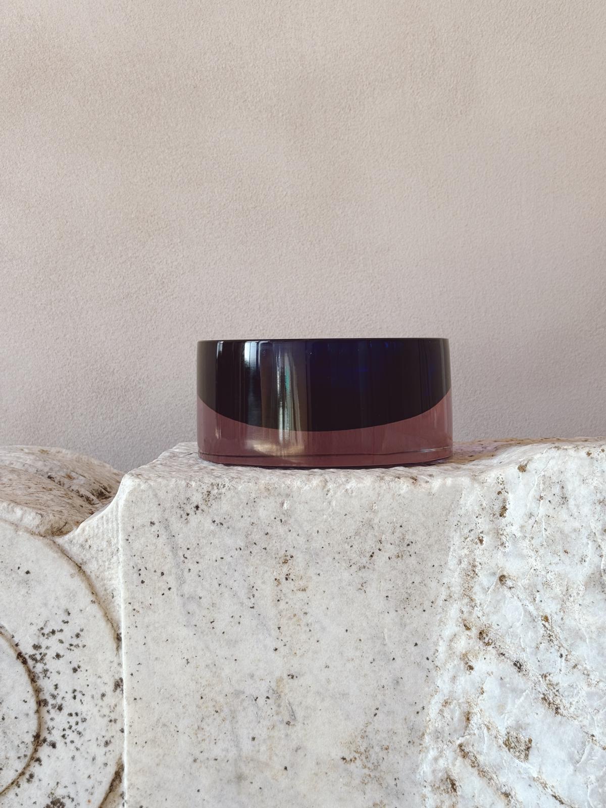 1960s Flavio Poli Blue and Pink Circle Bowl