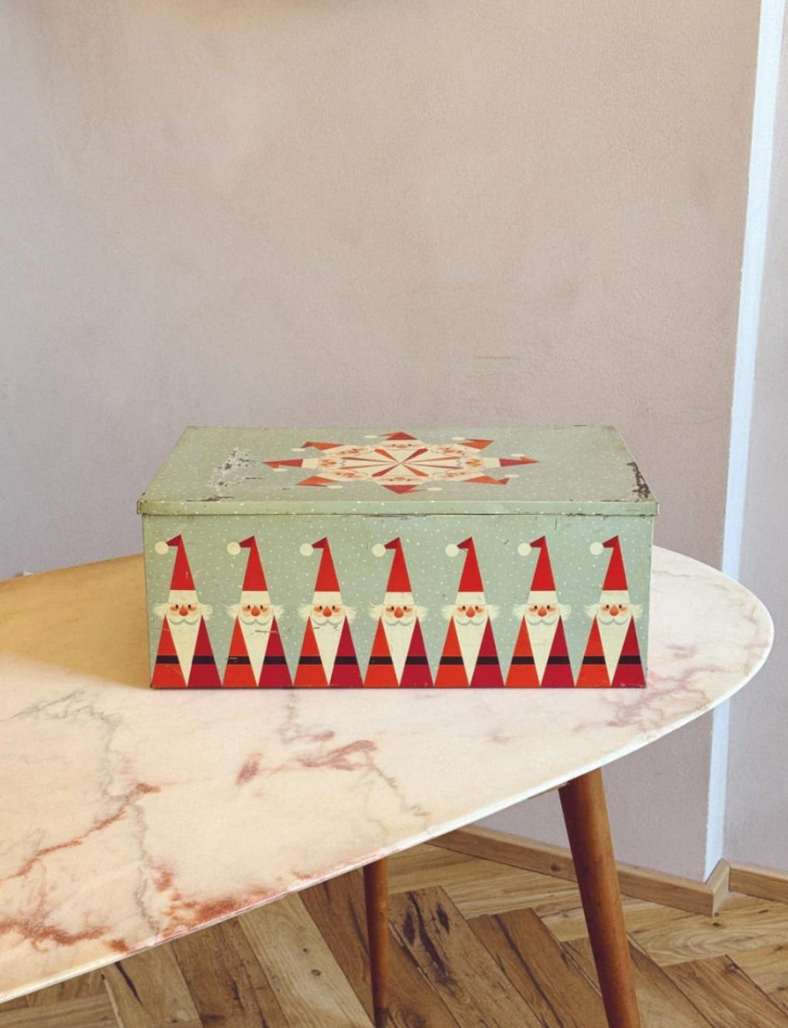 1950s Green Motta Medium Christmas Box