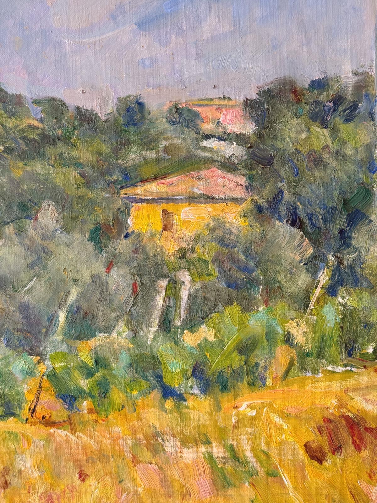 “Campagna Toscana Montepulciano” 1978 Oil Painting by Mario Disertori