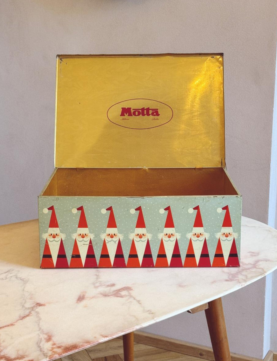 1950s Green Motta Medium Christmas Box