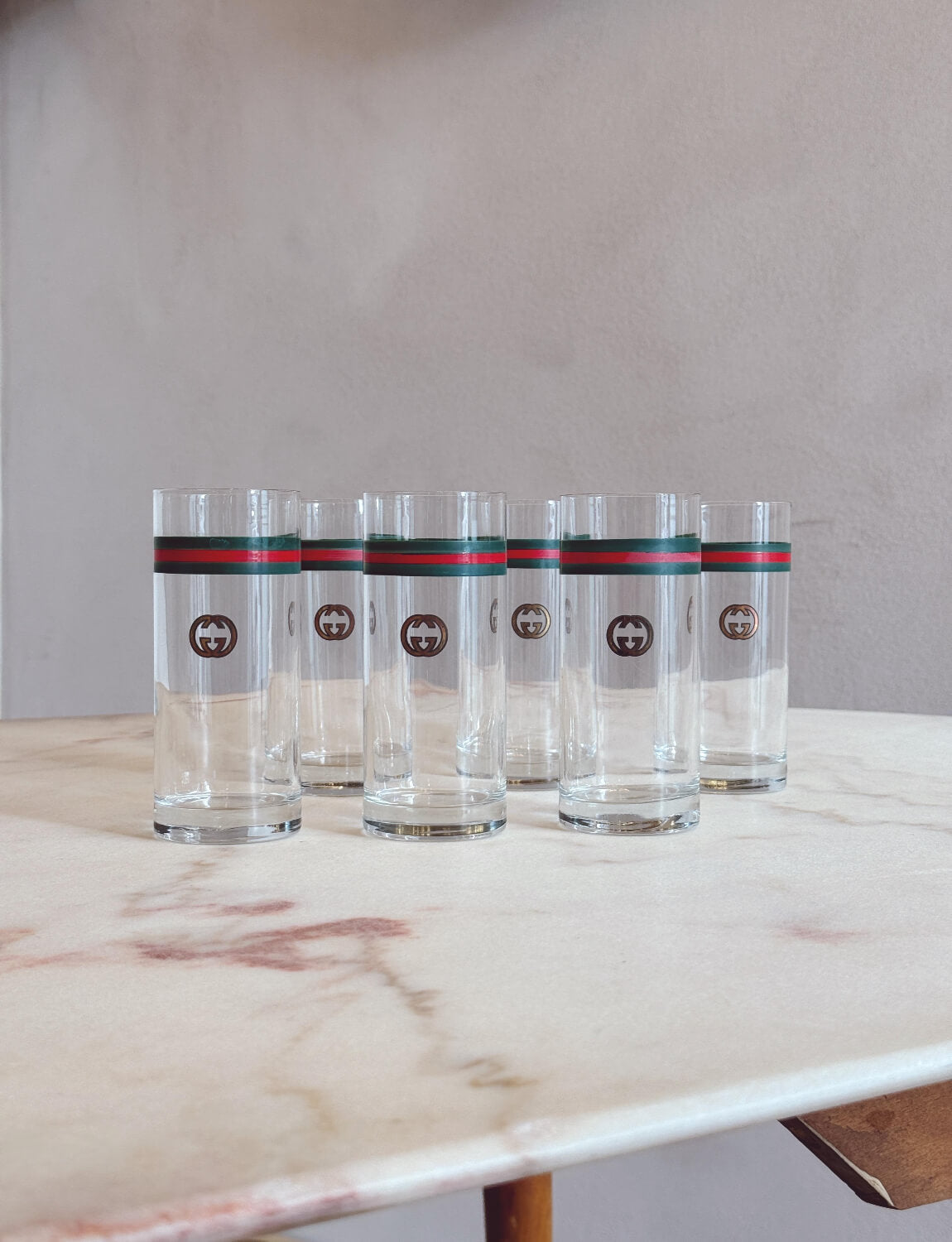 Set of Six 1970s Gucci Glasses