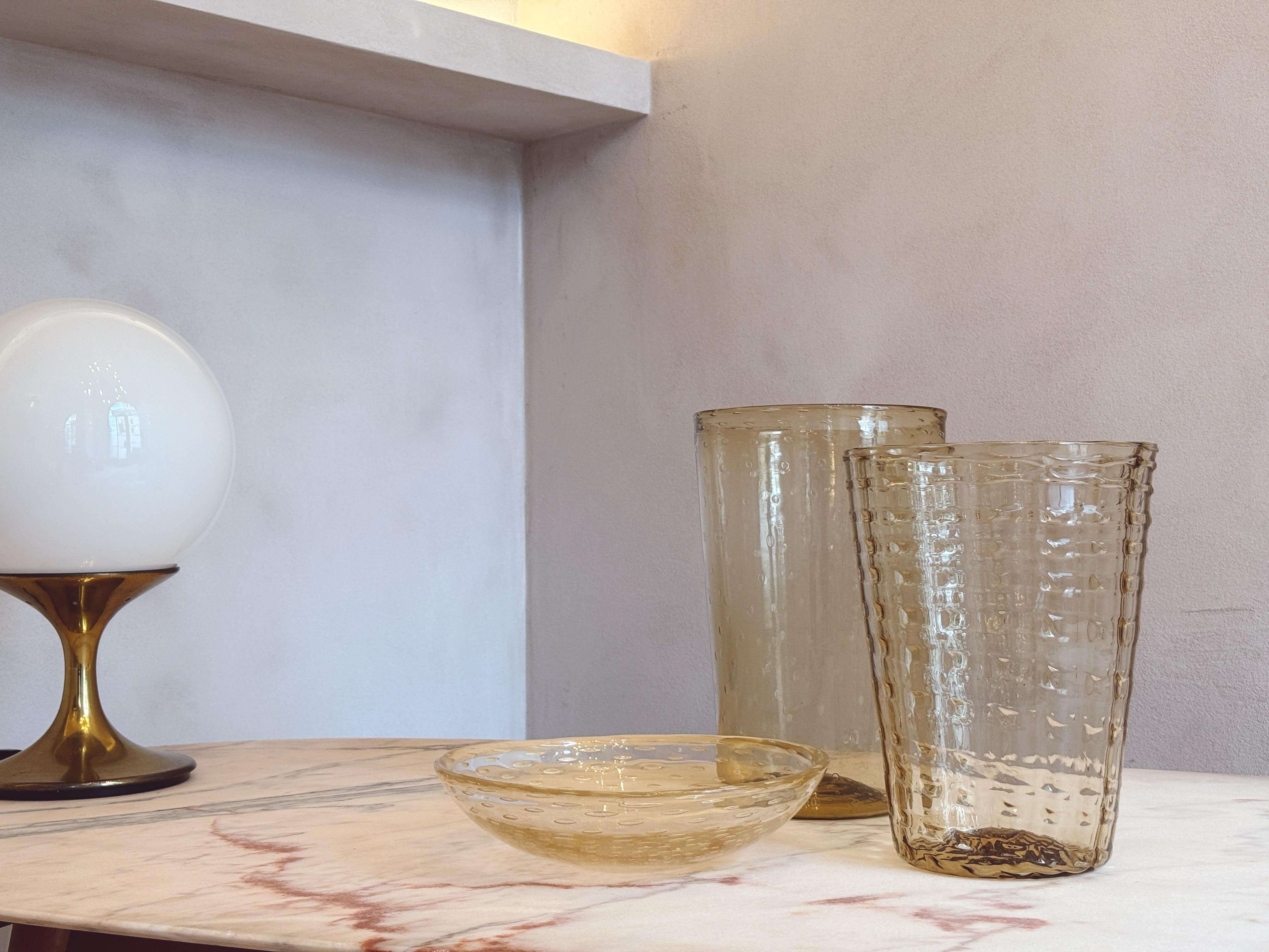 A pair 1920s Very Large Vittorio Zecchin Murano Glass Vases