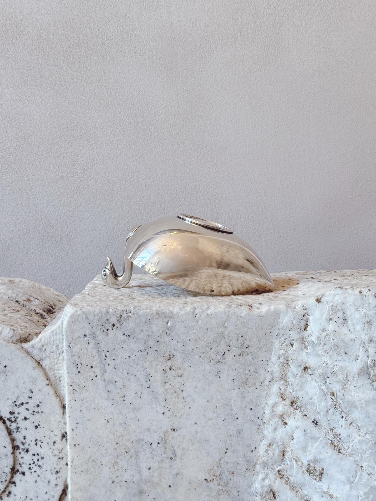 1960s Silver-Plated Goose Head Bowl by Gallia for Christofle