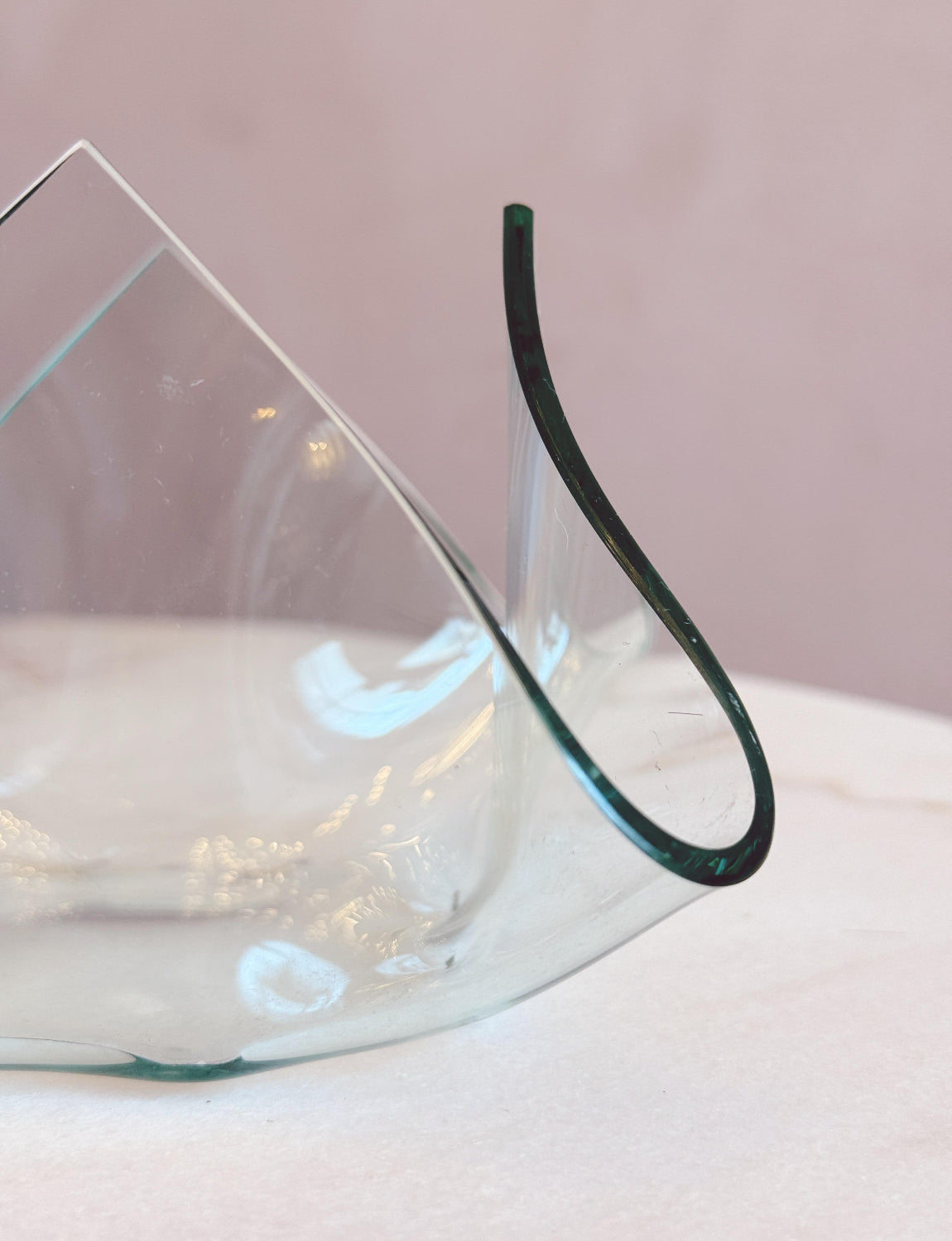 Set of three 1960s Fontana Arte Folded Glass Bowls