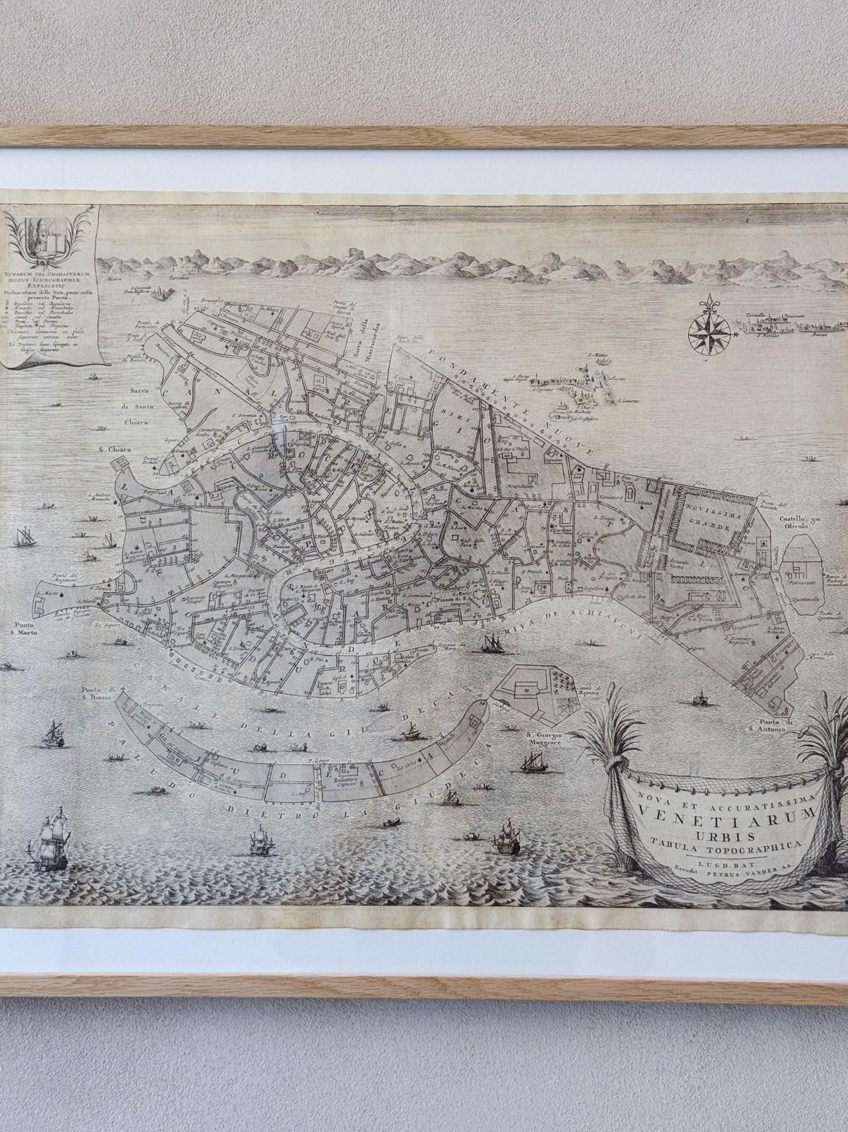 1722 Antique Map of Venice by Petrus van der Aa