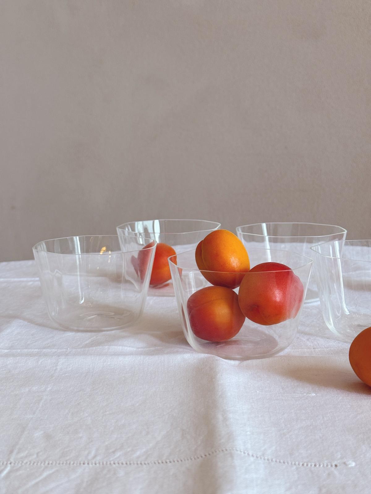 1950s Hand-blown Murano Glass Fruit Bowls, Set of 5