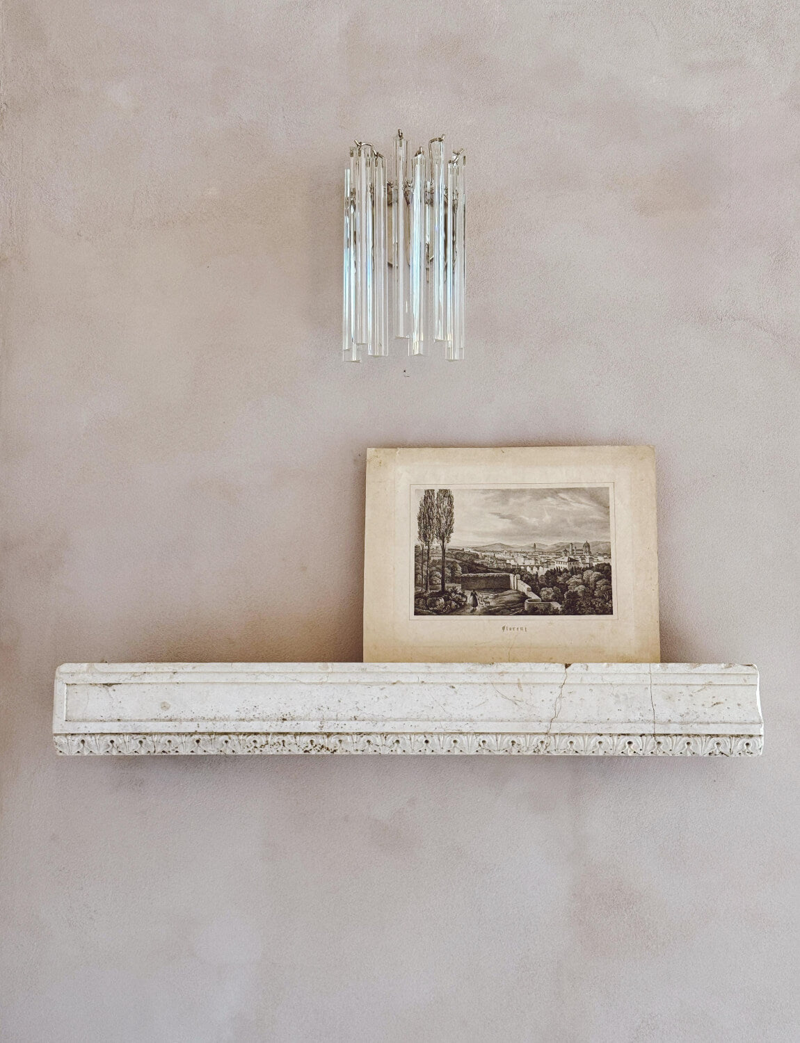 View of Florence, Acqua Forte Etching, Florenz 1850s