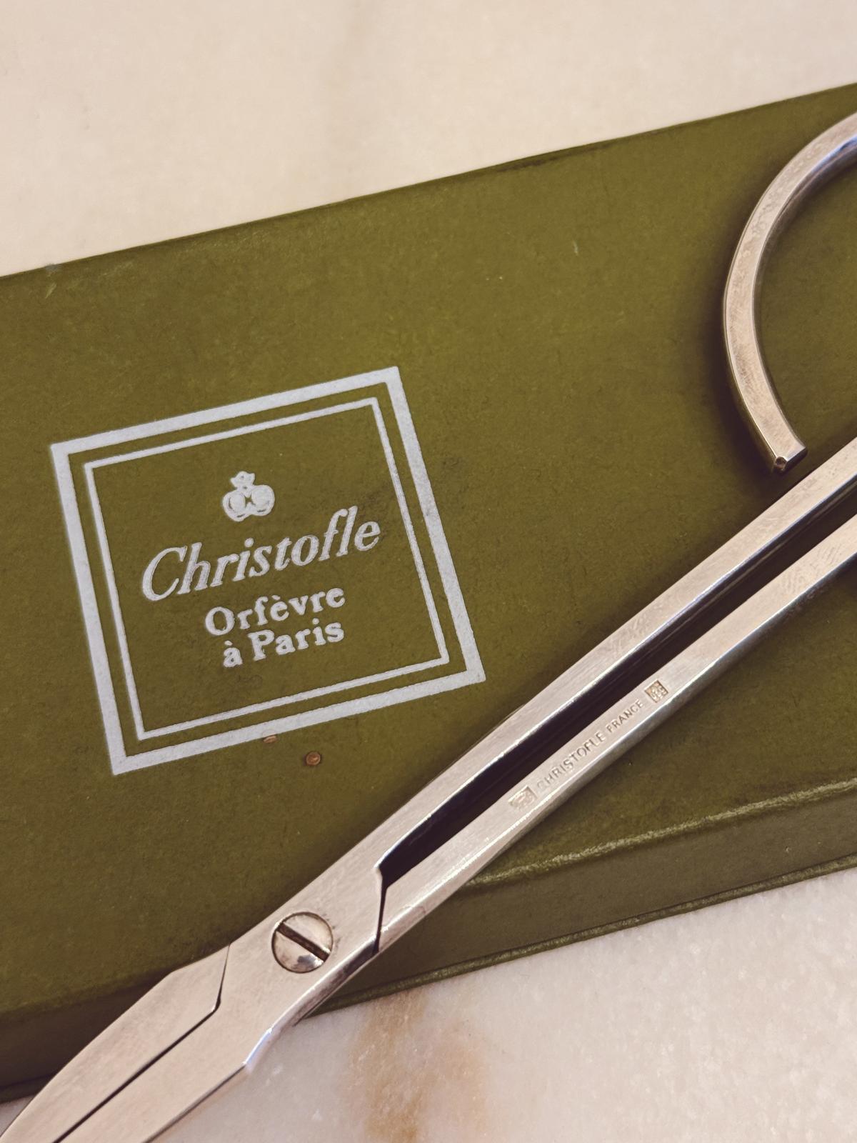 1960s Cristofle Silver 'Grape' Scissors for fruit bowls