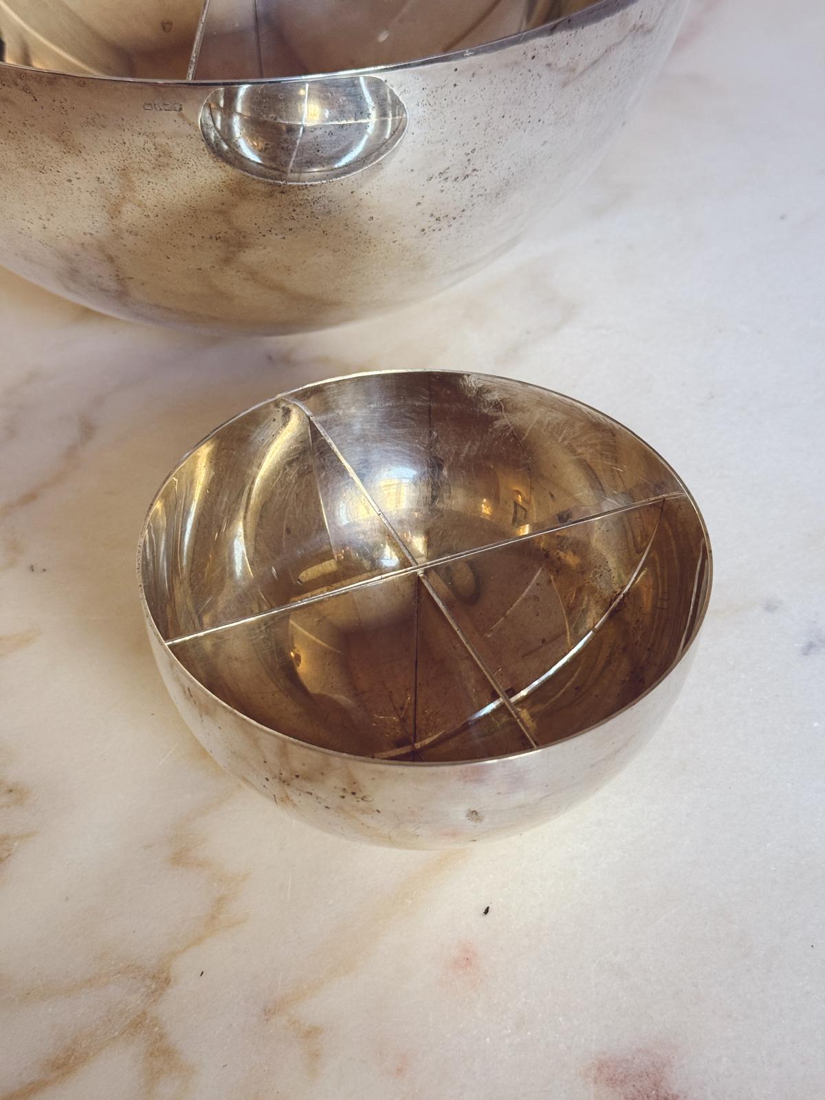 Pair of 1960s Ornella Noorda Silver Bowls