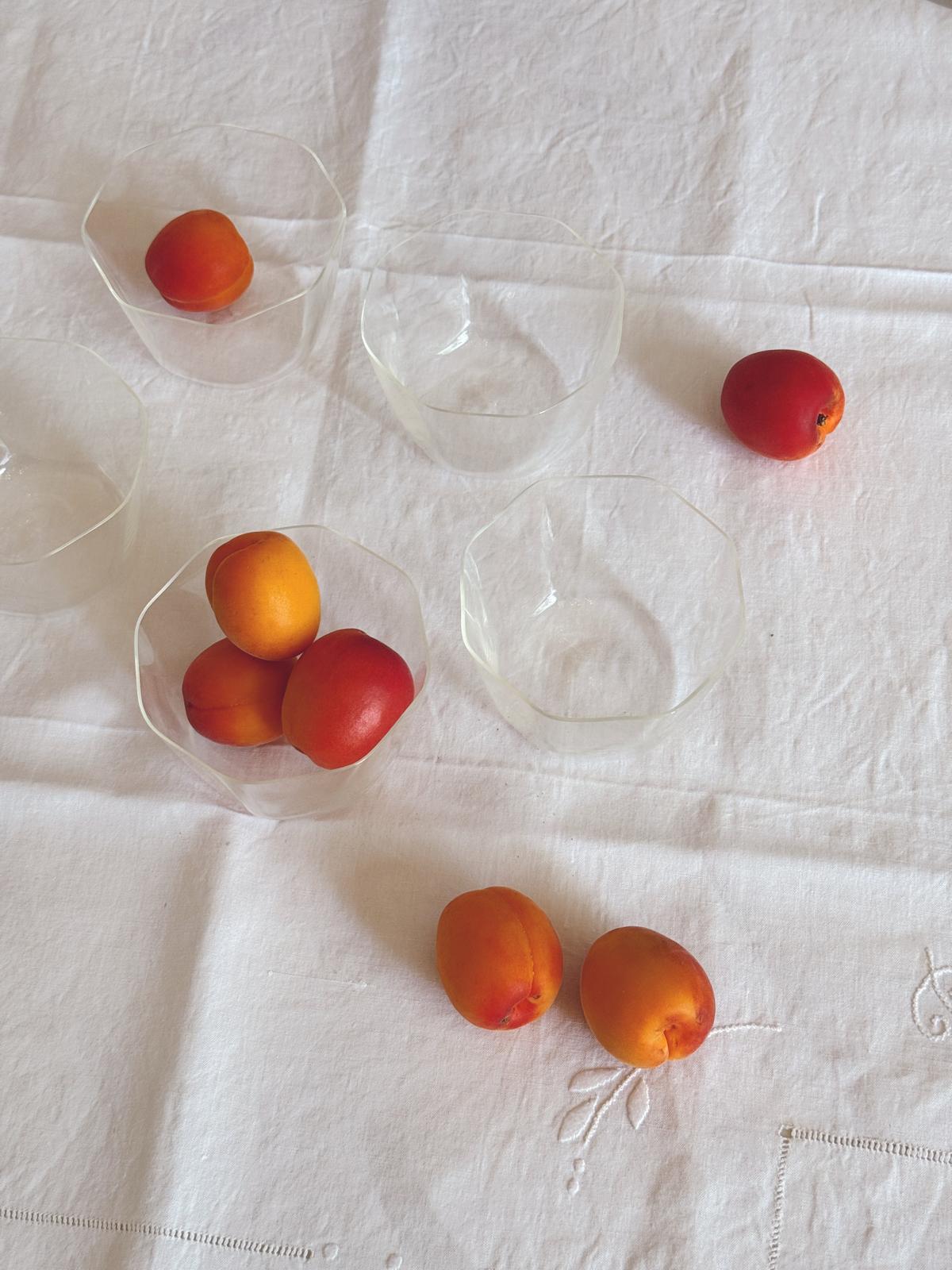 1950s Hand-blown Murano Glass Fruit Bowls, Set of 5