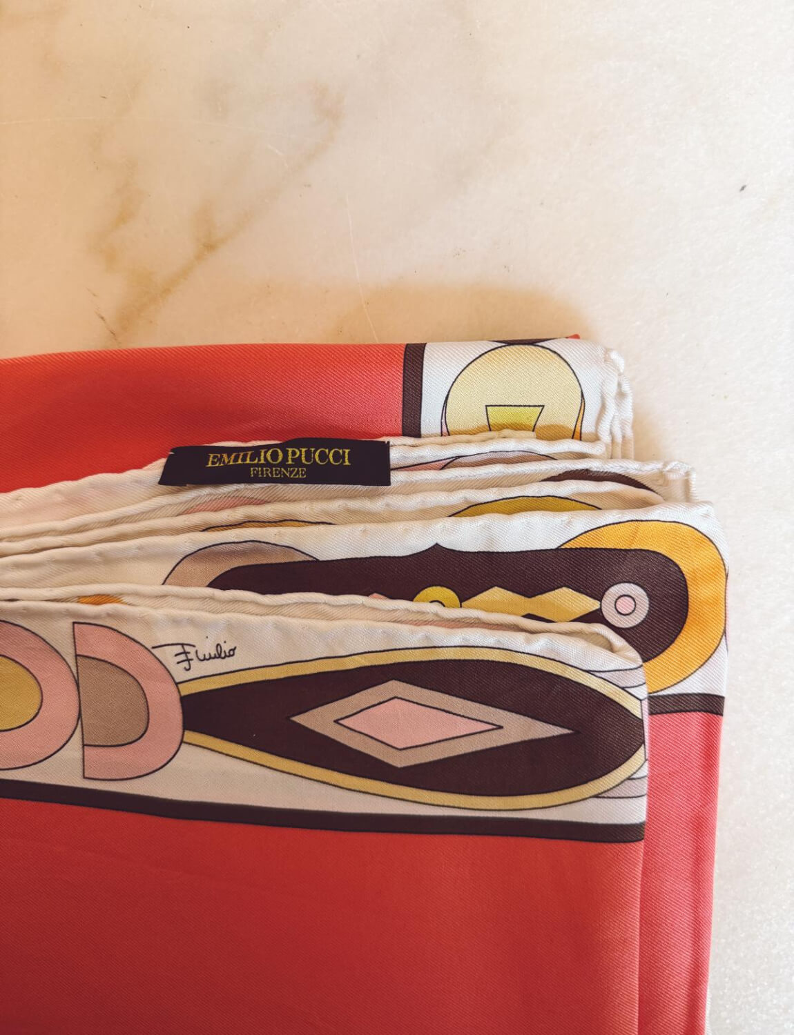 1980s Pink Pucci Silk Scarf